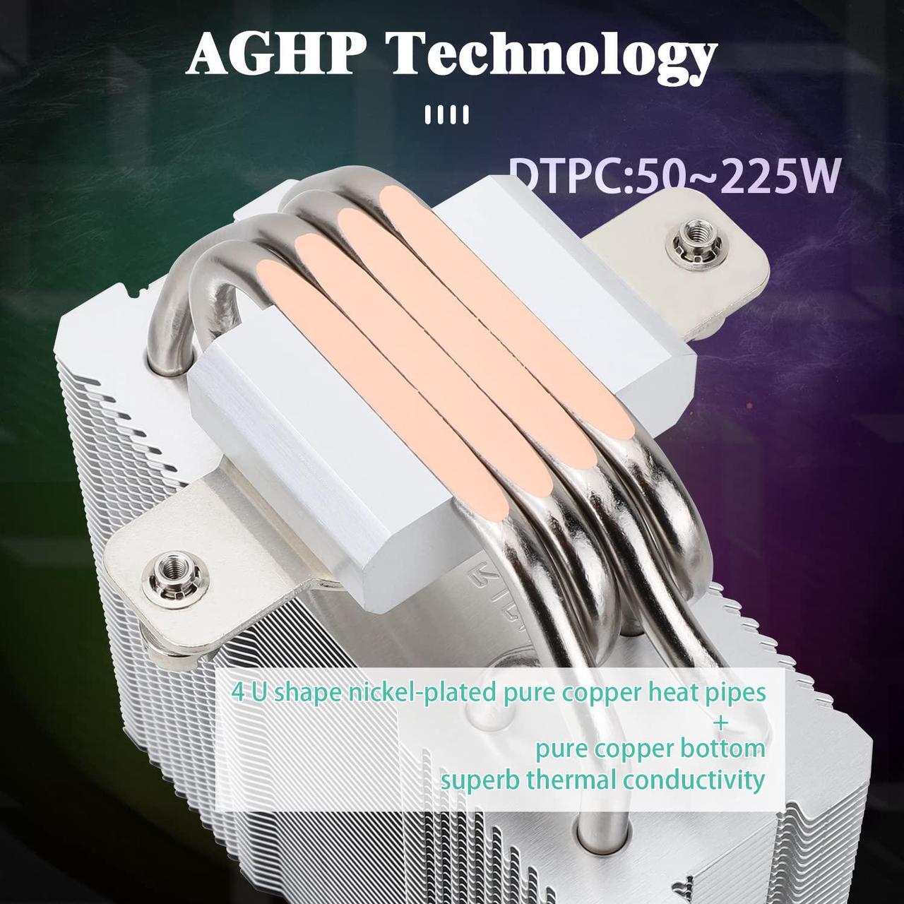 Alt view image 2 of 6 - X120 Refined SE ARGB CPU Air Cooler, 4 Heat Pipes, TL-C12C-S PWM Fan, Aluminium Heatsink Cover, AGHP Technology, for AMD AM4/Intel LGA 1150/1151/1155/1156/1200/1700 (SE ARGB)