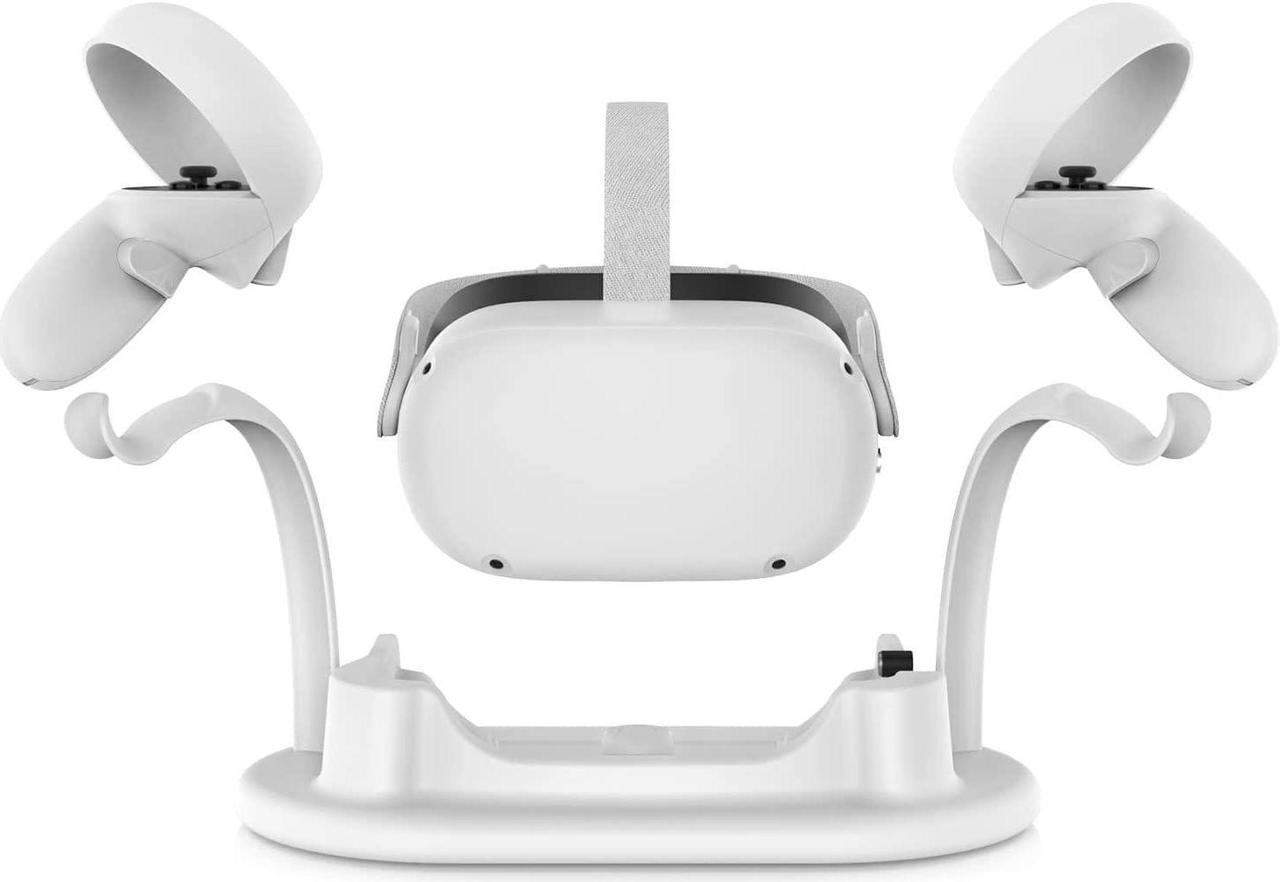 Charging Dock for Meta Quest 2, VR Headset Charging Station and Charger Port for Meta Quest 2,Fast Charging, with Magnetic USB-C Charging Cable (White)