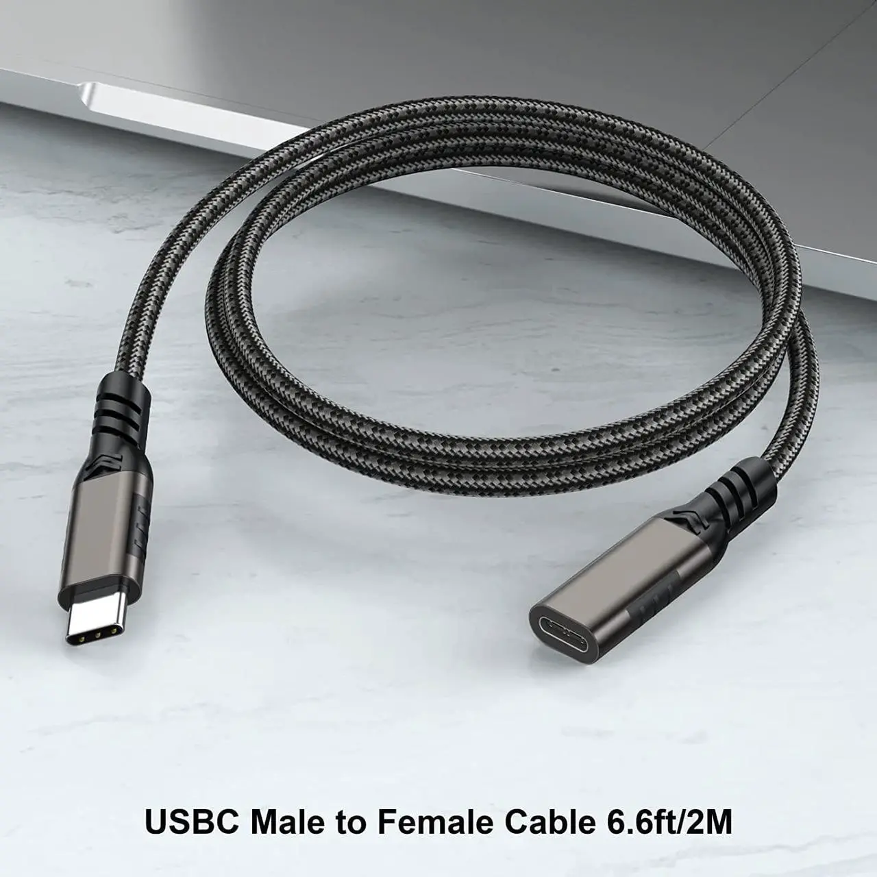 Alt view image 6 of 7 - USB C Extension Cable 3.3FT / 1M, USB Type-C Male to Female Cord, [USB3.1 Gen2 / 10Gbps] Sync Transfer USB C Extender 100W/5A Fast Charging Compatible with MacBook,Laptop,Tablet,Mobile Phone and More