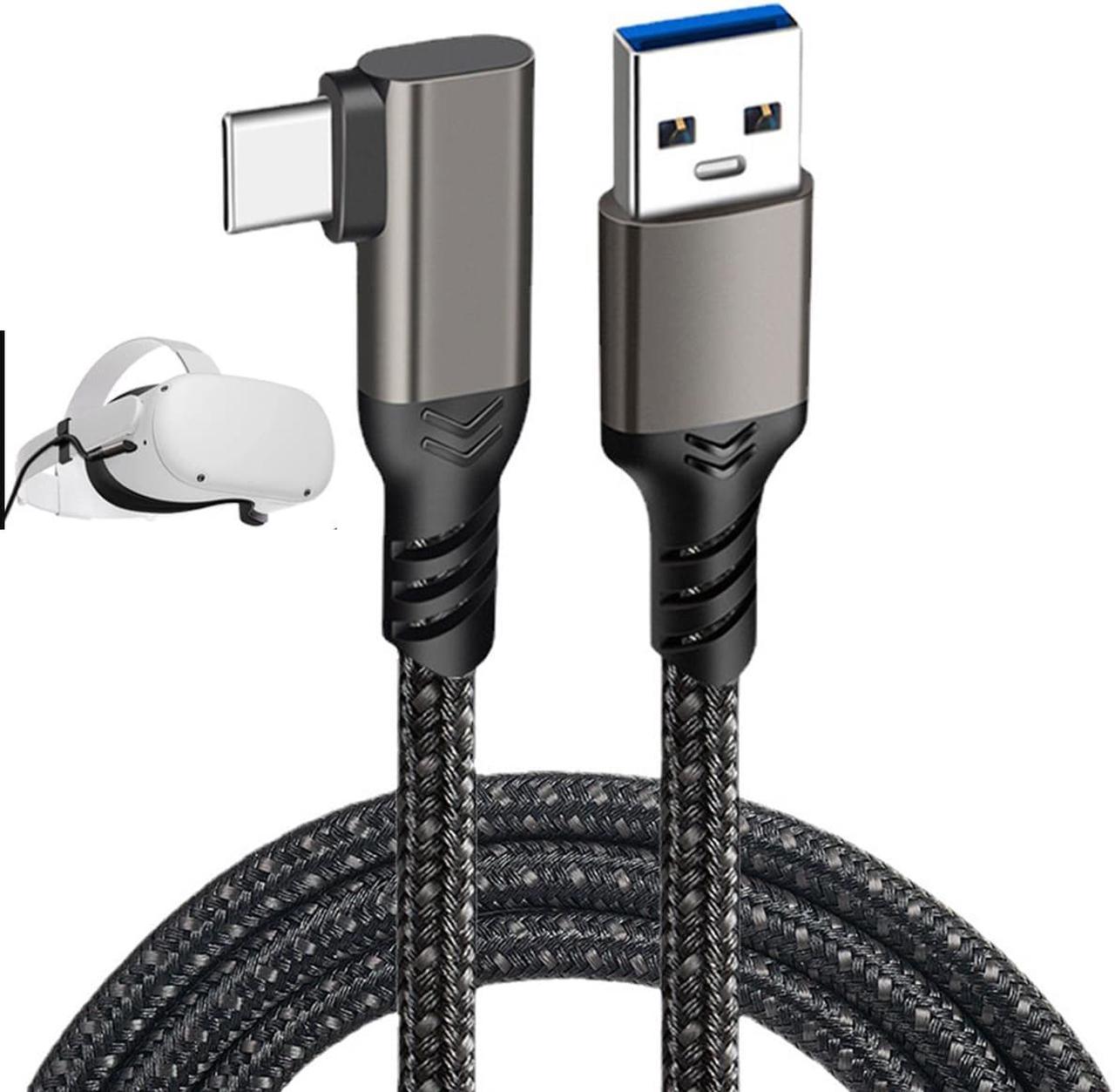 16FT USB A to C Cable Compatible for Oculus Quest 2 Link Cable 16FT, VR Headset Cable for Oculus Quest 2 / Quest 1, USB 3.0 to USB C USB3.2 Gen1 High Speed Data Transfer Charging Cord for Gaming PC