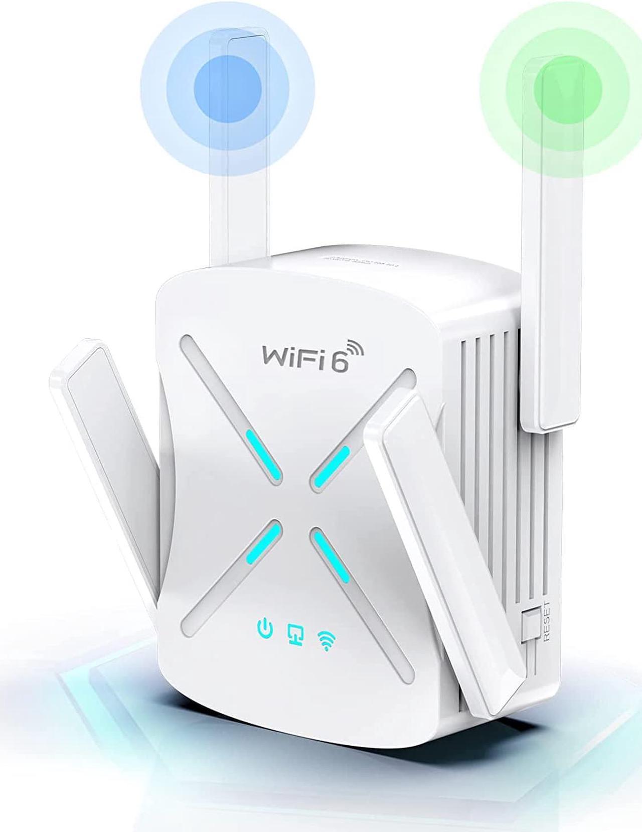 AX1800 WiFi 6 Extender WiFi Booster - Gigabit Port WiFi Range Extender 1800Mbps Dual Band WiFi Repeater, WiFi Extender Signal Booster for Home, 5 Modes, up to 64 Devices, WPS Setup