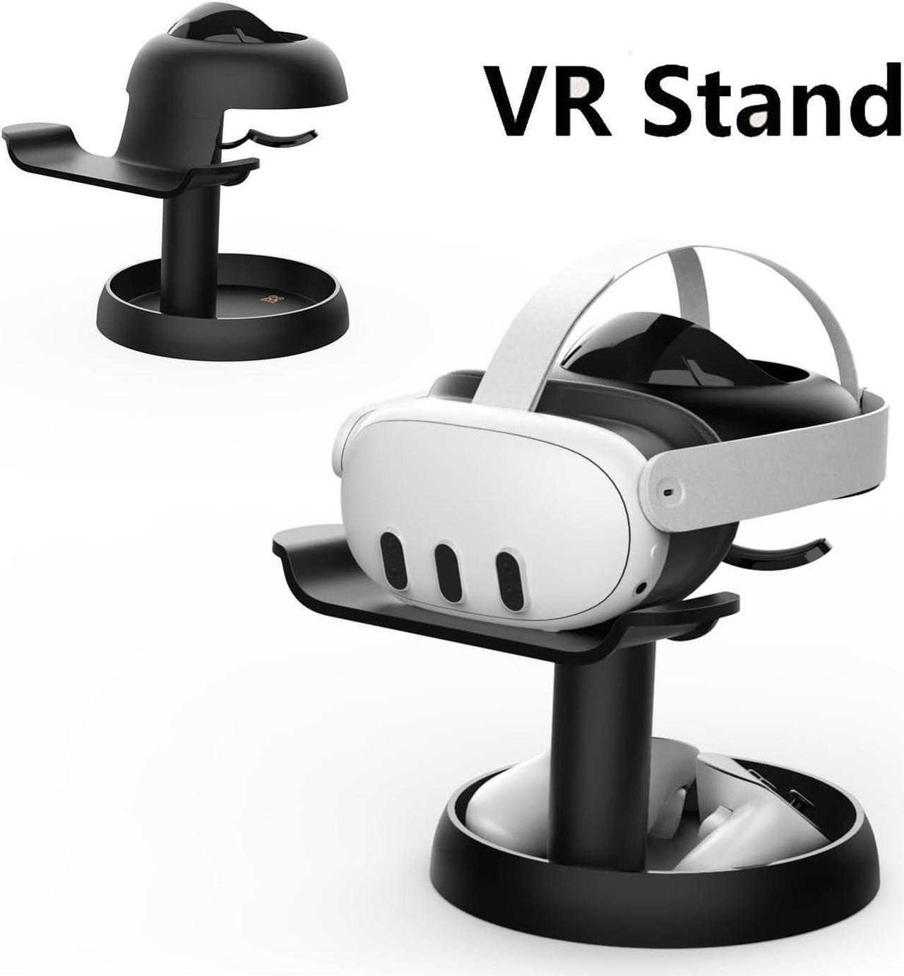 VR Headset Stand Holder Compatible with Quest 3/Quest 2/Pico 4/for PSVR 2 - Universal VR Headset Display Dock, Stable Bracket Storage Round Base, Mount Install Easy