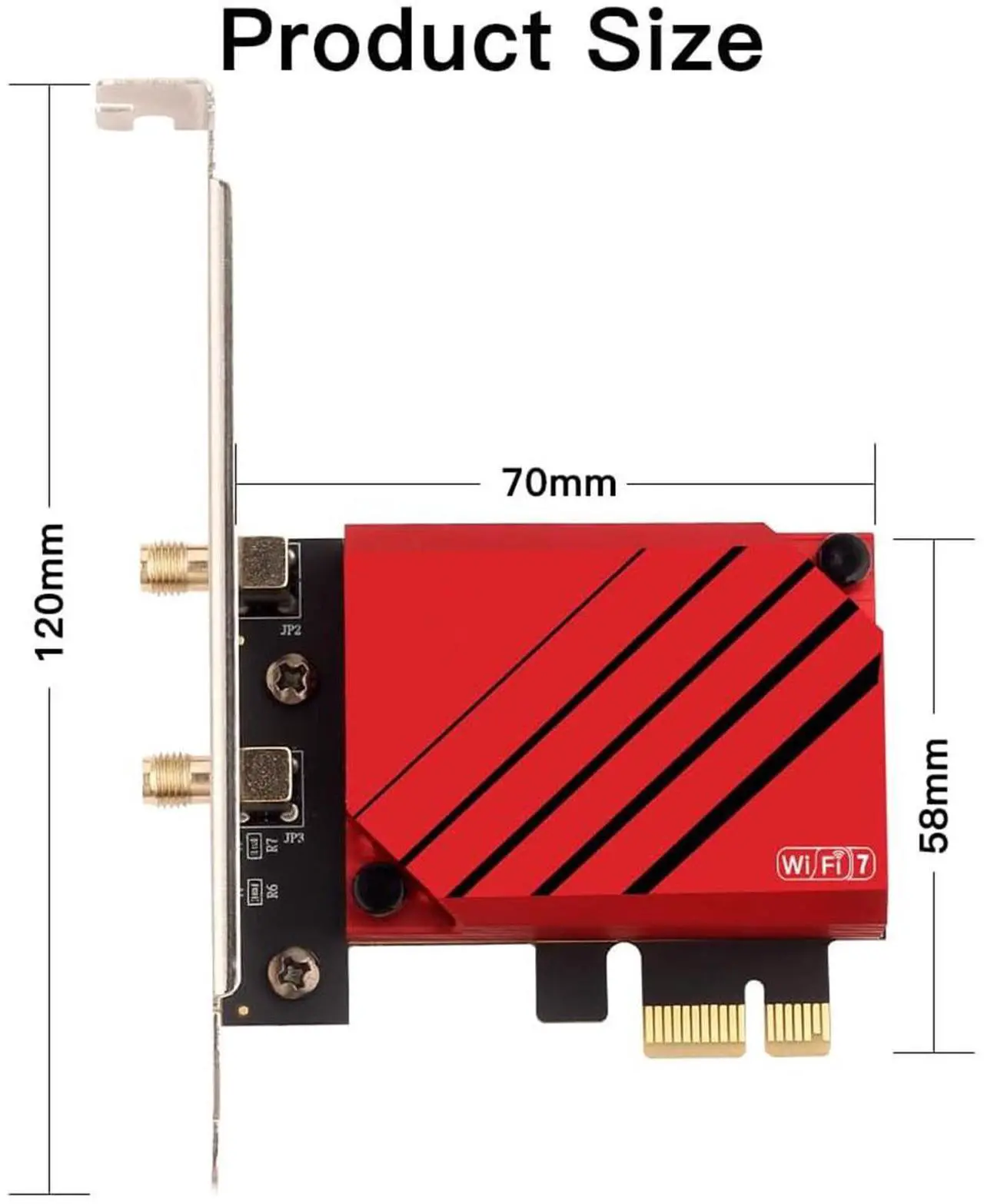 Alt view image 6 of 7 - AUTYUE WiFi Card PCIE WiFi 7 BE200 Tri-Band 802.11be 8774Mbps PCIe Wireless Adapter, WiFi 7 Network Adapter WiFi Card with BT5.4 Support Windows 11/10 Not for AMD Motherboards