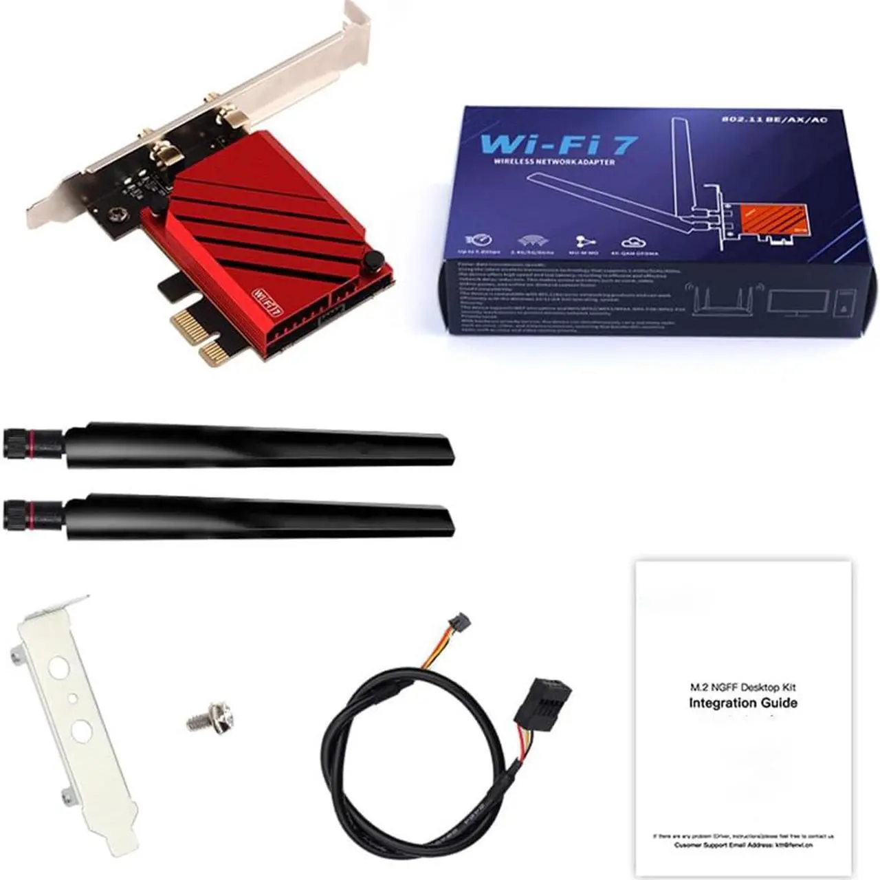 Alt view image 7 of 7 - AUTYUE WiFi Card PCIE WiFi 7 BE200 Tri-Band 802.11be 8774Mbps PCIe Wireless Adapter, WiFi 7 Network Adapter WiFi Card with BT5.4 Support Windows 11/10 Not for AMD Motherboards