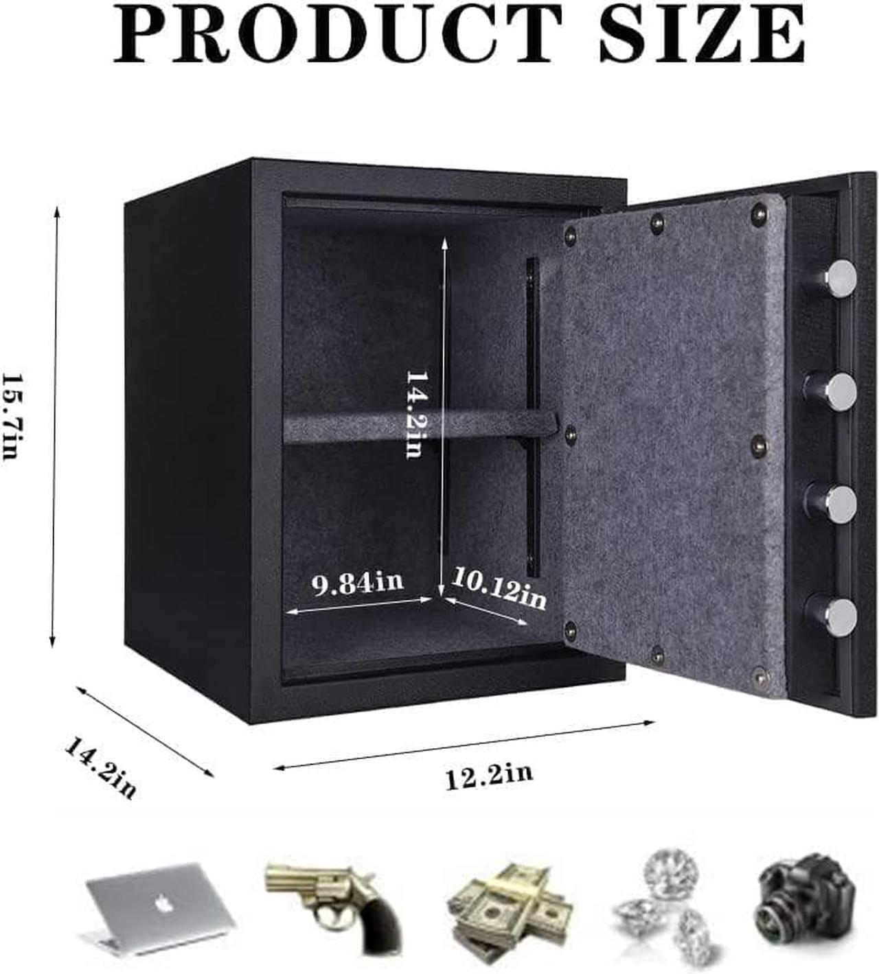 Alt view image 6 of 7 - TIGERKING Fireproof Safe, Safe Box, 1.24 Cubic Feet,Steel Money Safe Home Safe with Digital Lock for Home and Office