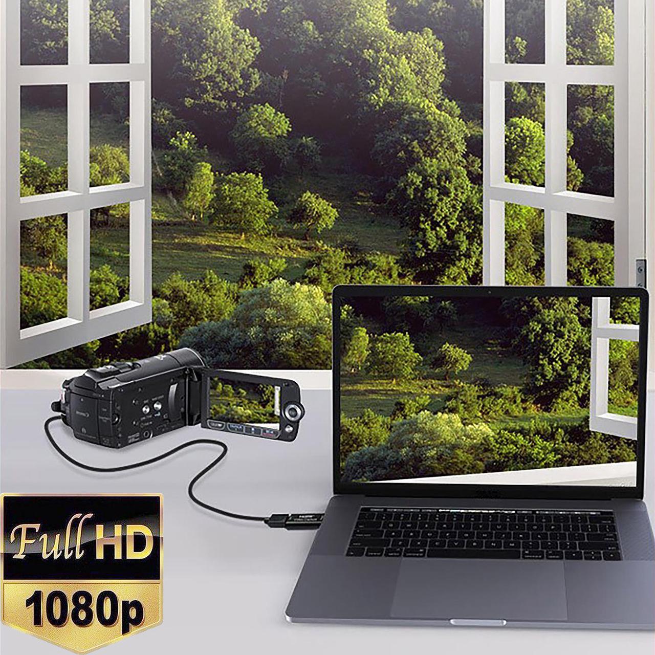 Alt view image 5 of 7 - Video Audio Capture HDMI to USB 2.0 1080p Record via DSLR Camcorder Action Cam for Gaming Live Broadcasting Streaming