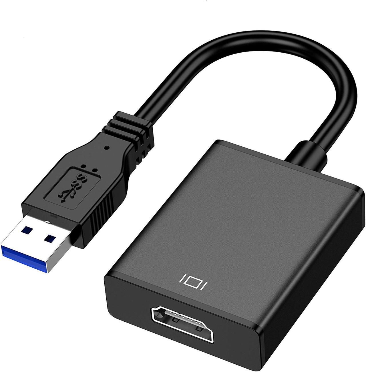 USB 3.0 to HDMI Adapter, 1080P Multi-Display Video Converter for Laptop PC Desktop to Monitor Projector TV.