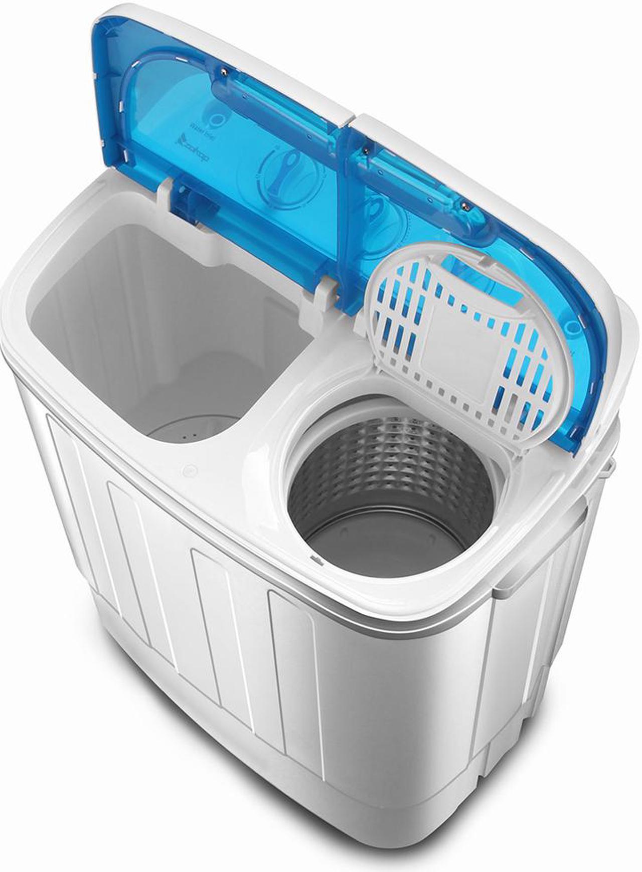Alt view image 4 of 7 - Mini Washing Machine Compact Twin Tub Washer Spin & Dryer 13 LBS Dorm Apartment