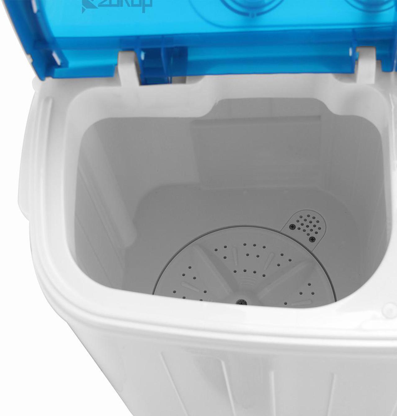Alt view image 7 of 7 - Mini Washing Machine Compact Twin Tub Washer Spin & Dryer 13 LBS Dorm Apartment