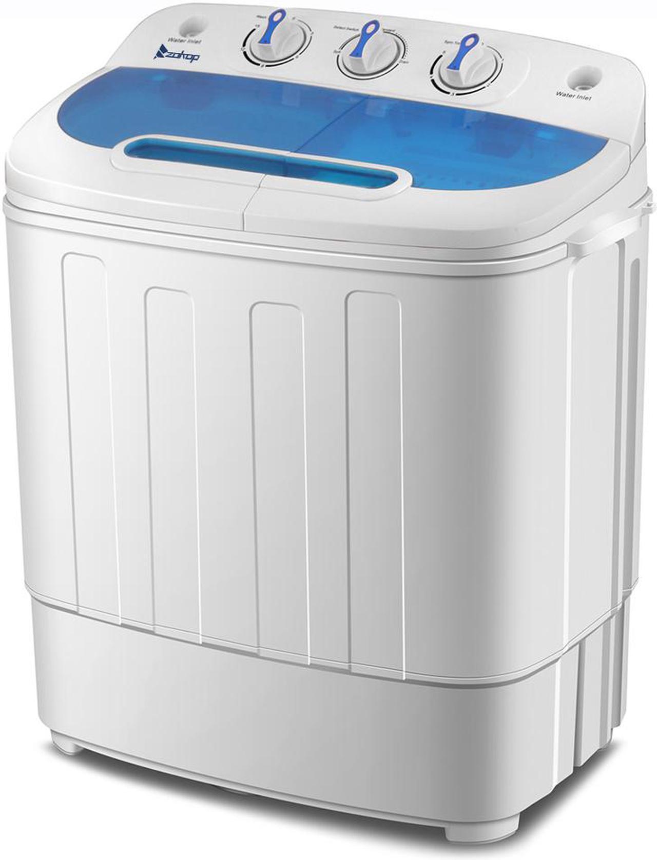 Alt view image 2 of 7 - Mini Washing Machine Compact Twin Tub Washer Spin & Dryer 13 LBS Dorm Apartment