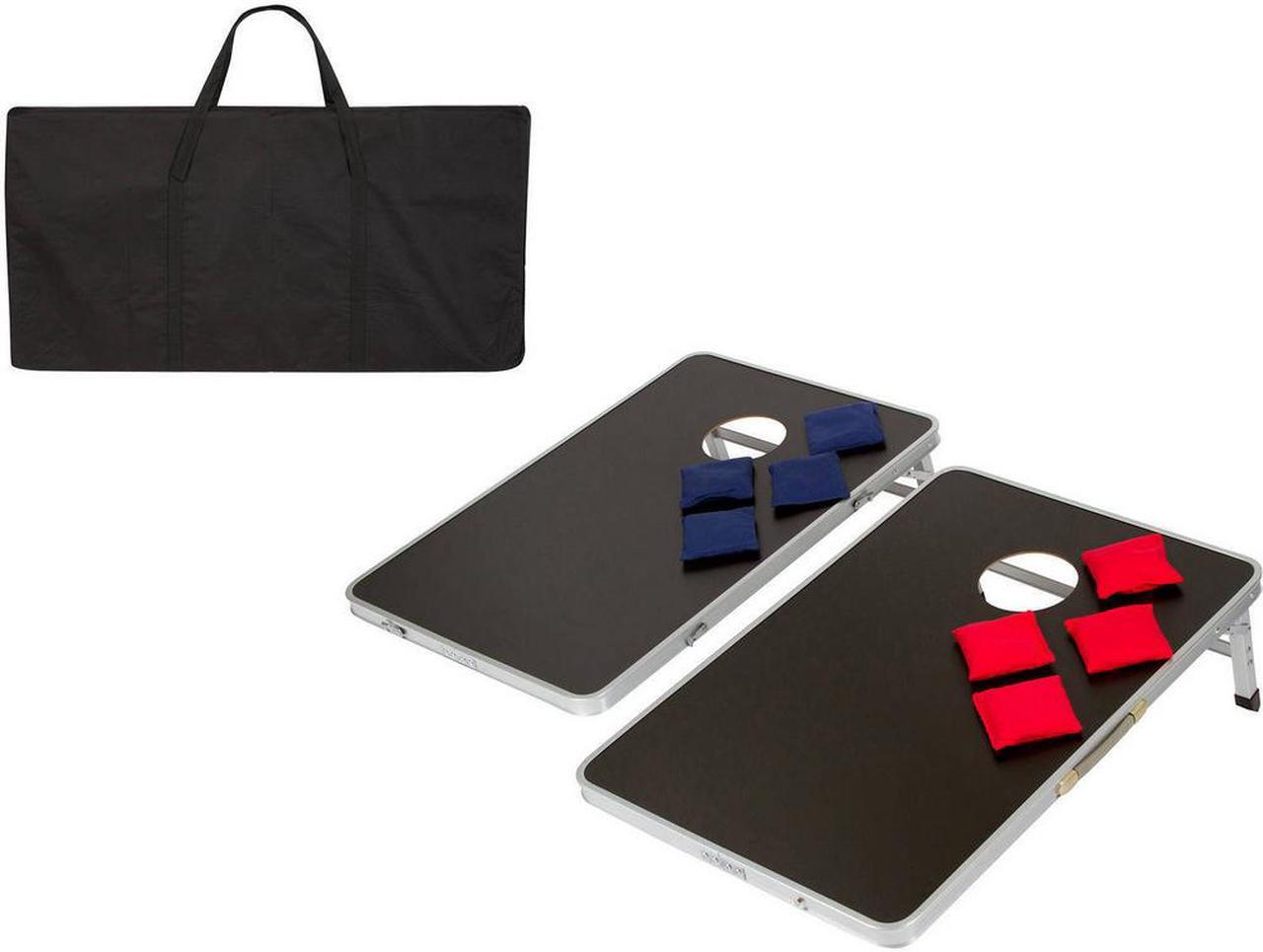 Main image of Portable CornHole Bean Bag Toss Game Set Aluminum Frame with Carrying Case