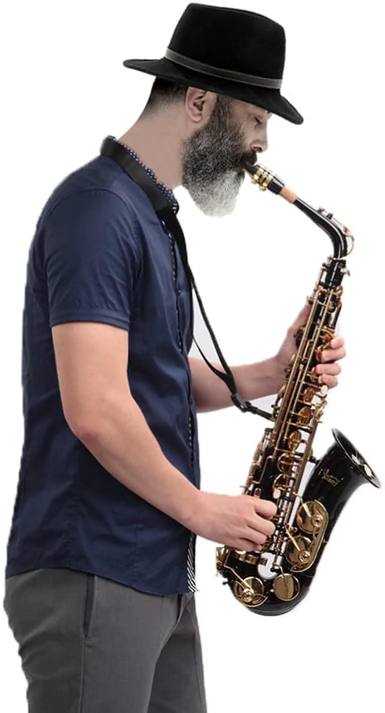 Alt view image 2 of 7 - Black Glarry Alto Saxophone  Alto SAX Eb  with  W/ Case 10 Reeds Strap