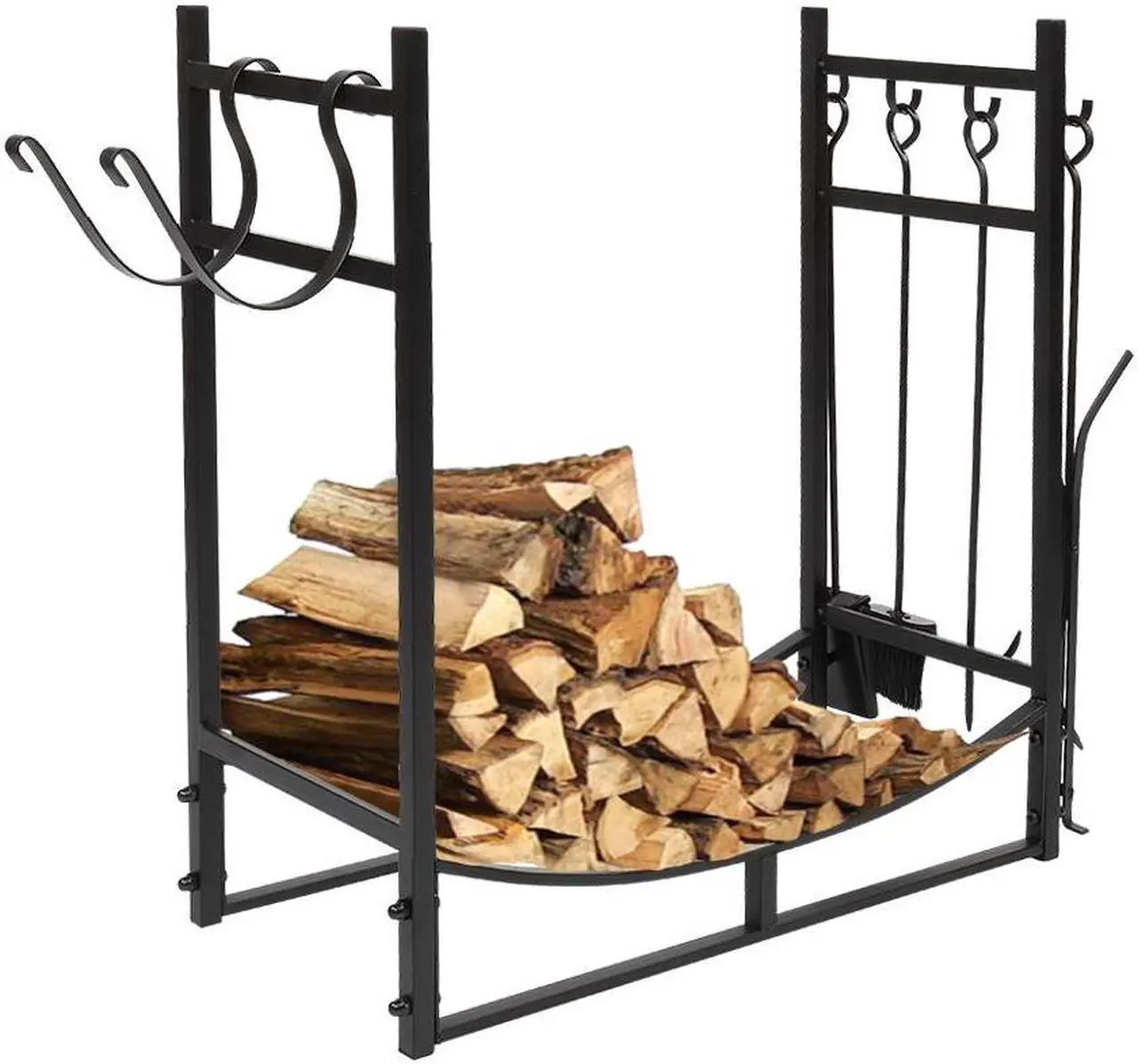 Main image of 30" Firewood Rack Fireplace Tool Rack Indoor Wood Holders Fireplace Tools Set Tongs Accessories