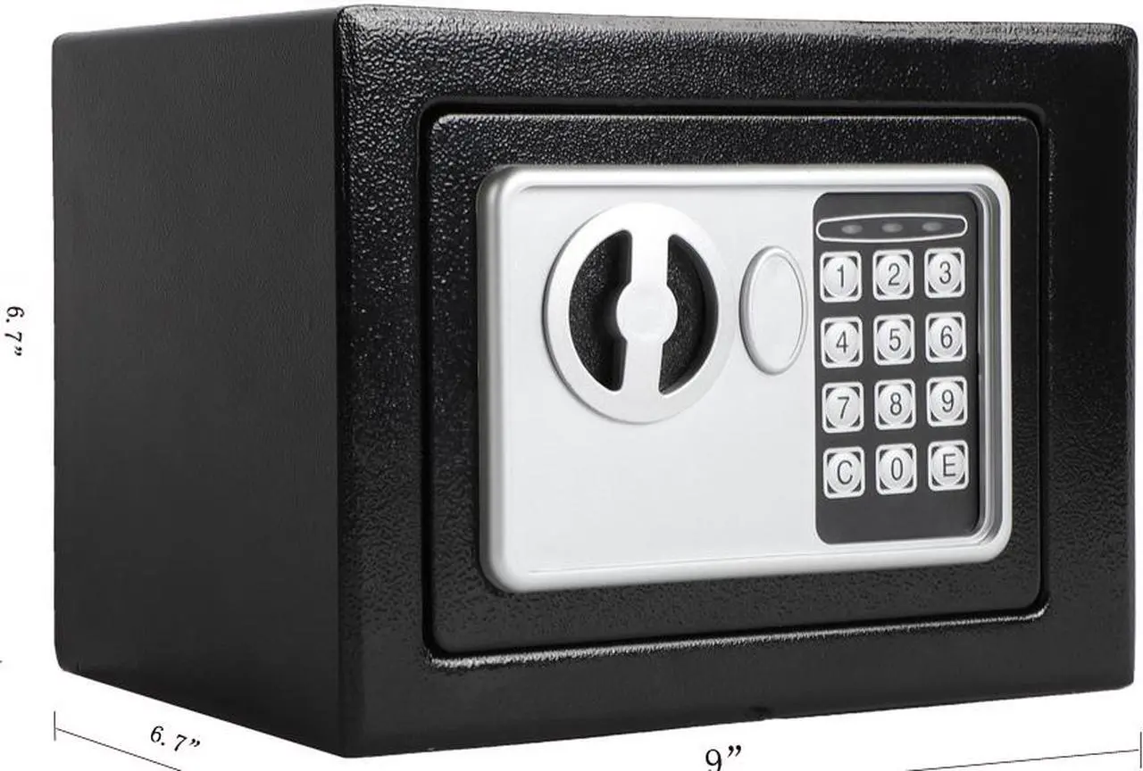Alt view image 6 of 7 - Small Electronic Durable Digital Safe Box Keypad Lock Home Office Hotel Black