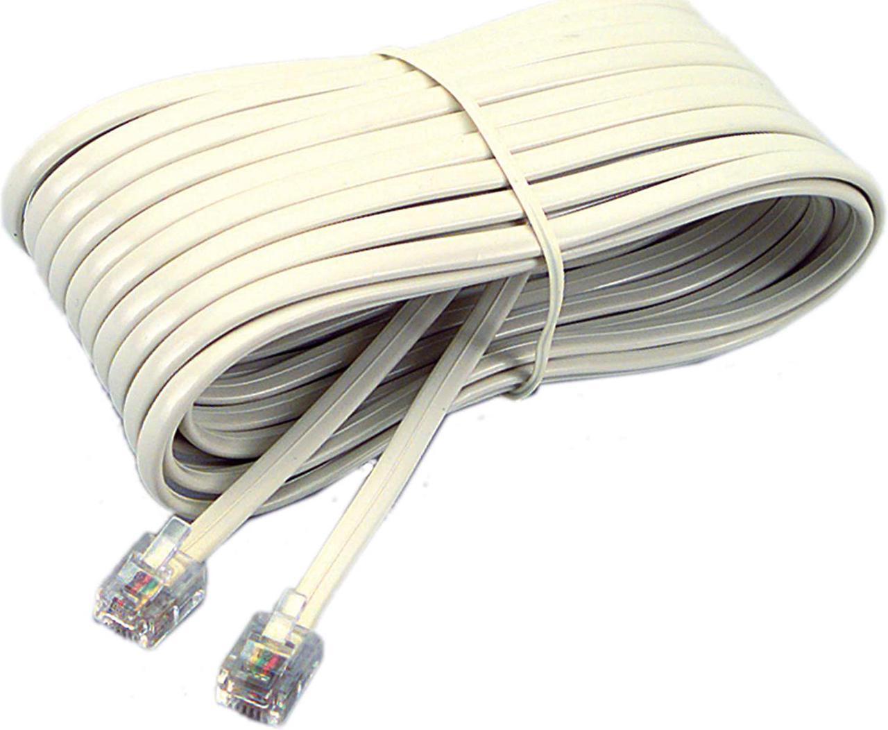 trisonic 25ft phone handset cord, coiled, ivory