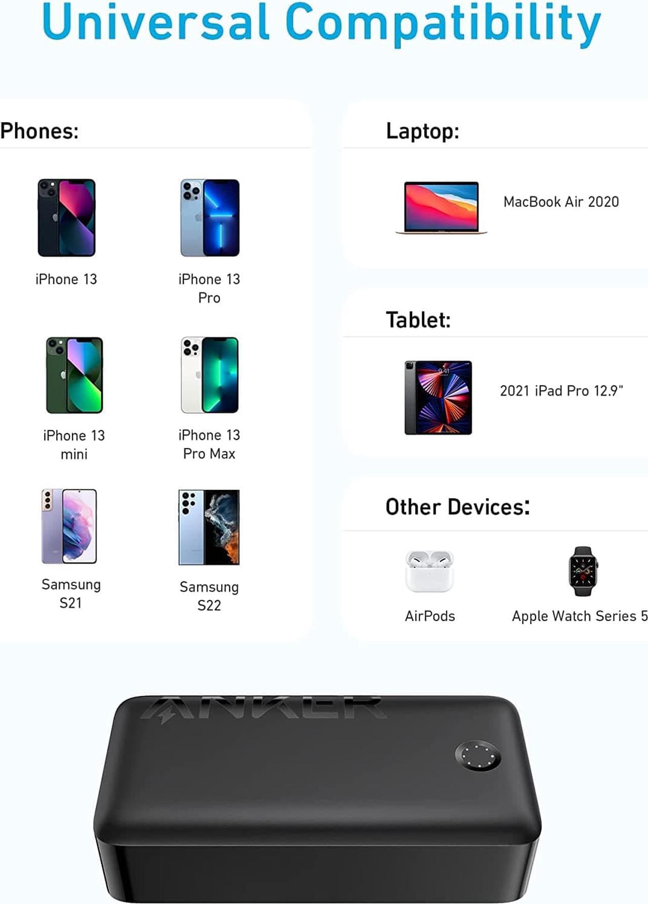 Alt view image 5 of 6 - Portable Charger Power Bank 40 000mAh 30W Battery Pack with USB-C High-Speed Charging for MacBook iPhone iPhone 15/15 Plus/15 Pro/15 Pro Max iPhone14/13/12 Series  Galaxy iPad