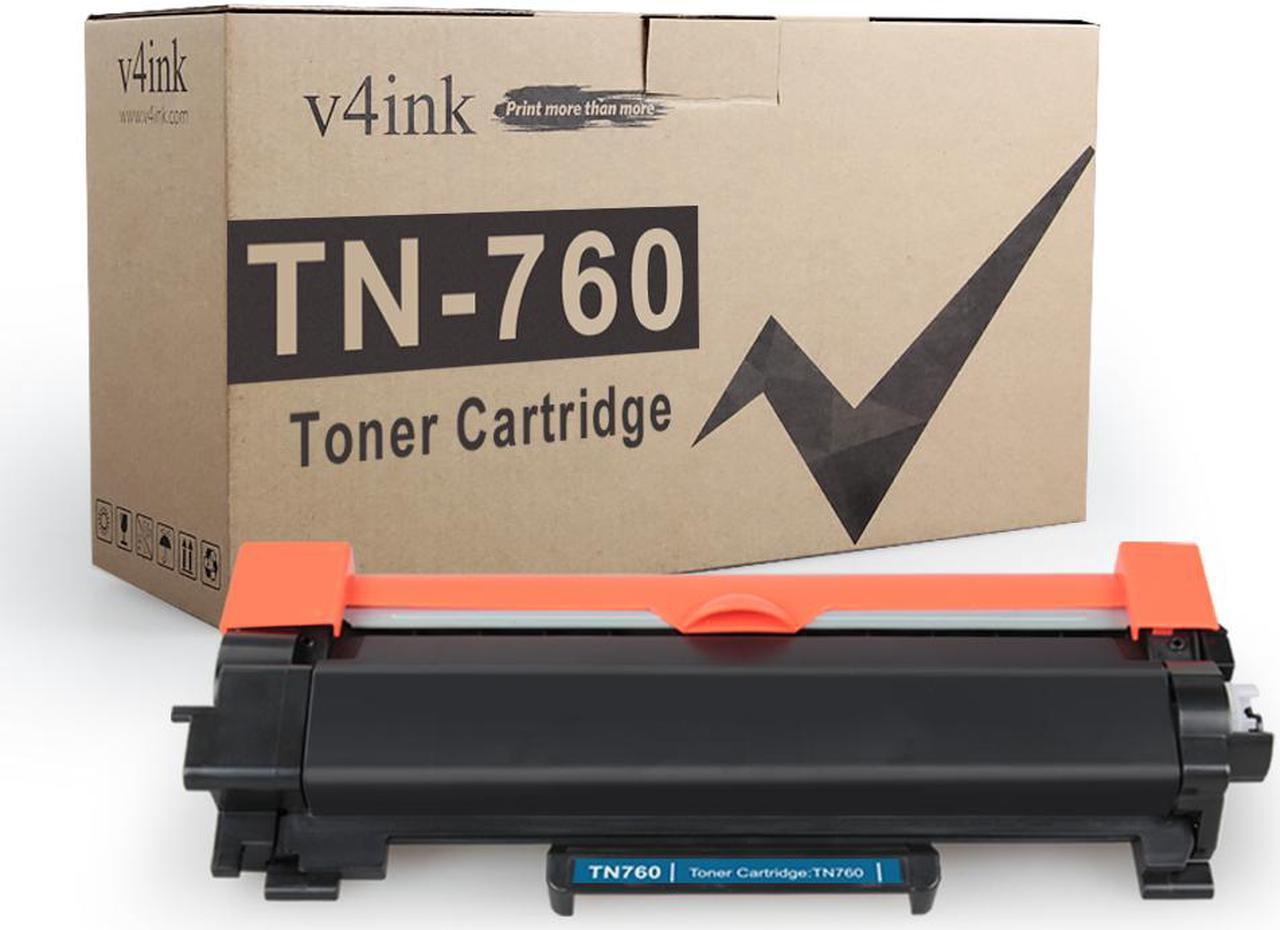 Main image of v4ink 1-Pack High Yield Compatible Toner Cartridge for Brother TN760 TN730 TN 760 730 Toner Ink for Brother HL-L2350DW HL-L2390DW HL-L2395DW HL-L2370DW DCP-L2550DW MFC L2710DW L2730DW L2750DW Printer