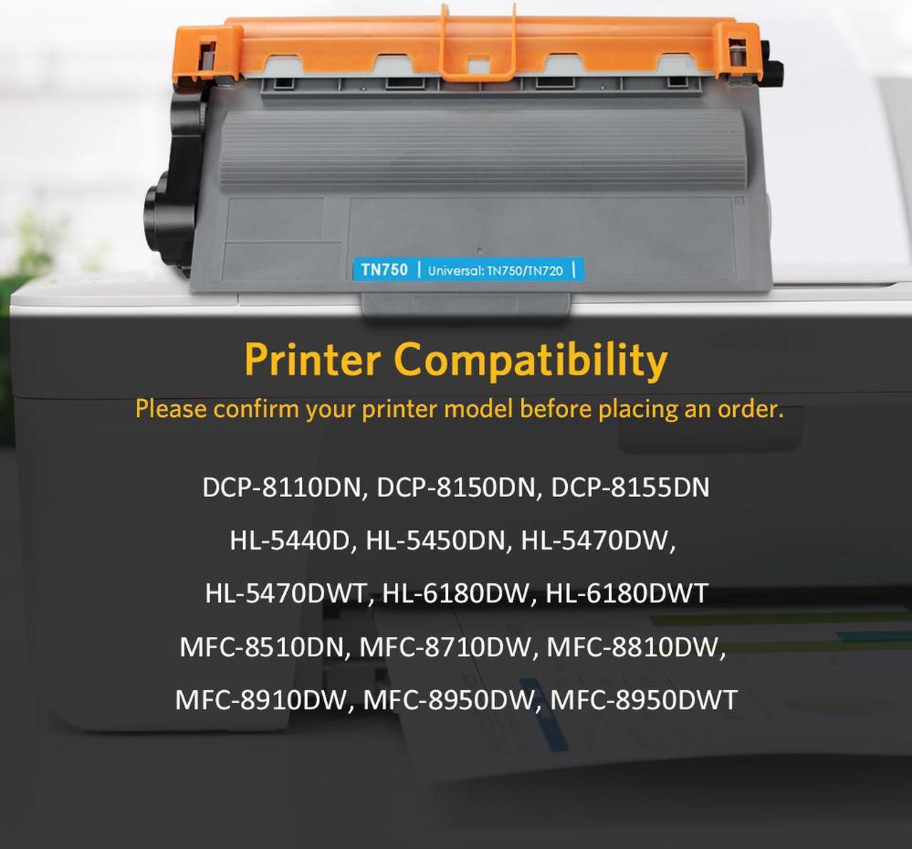 Alt view image 3 of 7 - V4INK Compatible Toner Cartridge Replacement for Brother TN750 TN720 High Yield Toner Cartridge Black for Brother hl-5470dw hl-5470dwt mfc-8710dw mfc-8950dw mfc-8910dw dcp-8110dn dcp-8150dn Printer