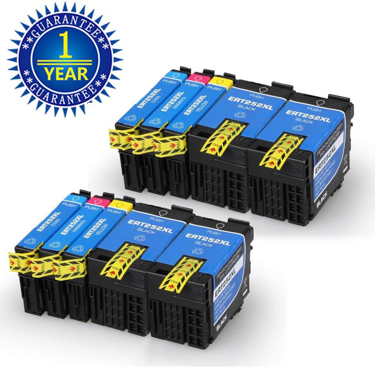 Main image of 10PK 252XL T252XL Ink Cartridge for Epson Expression WF-3640 WF-3630 WF-3620,
Epson Workforce WF-7710 WF-7610 WF-7620 WF-7110 WF-7720 WF-7210