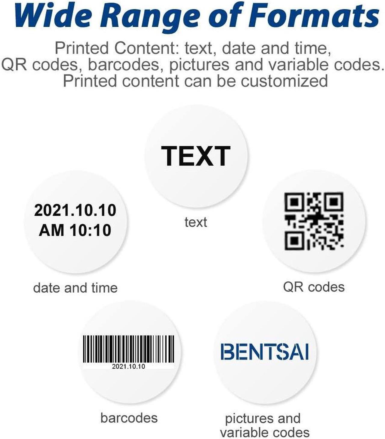 Alt view image 5 of 7 - BENTSAI B35 One inch Handheld Inkjet Printer, Large Character Inkjet Printer, Up to 1 inch 25mm Print Height, Use for Both Water-Absorbing and Almost Any Porous Surfaces with Solvent Quick Dry Ink