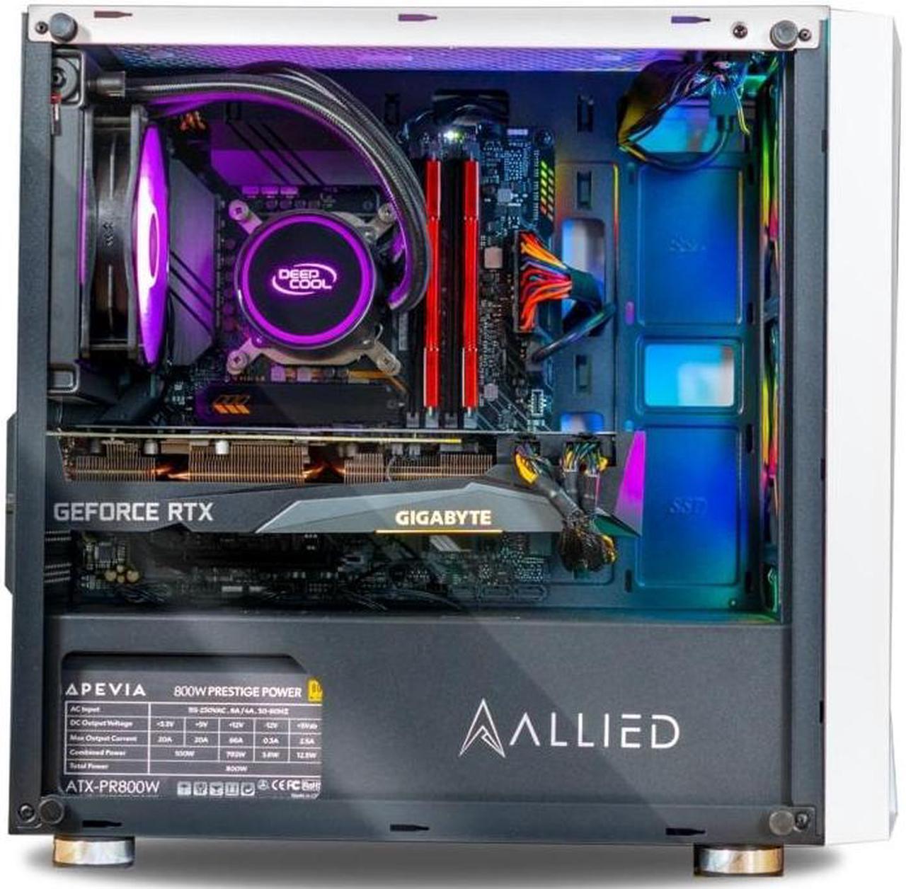 Alt view image 2 of 6 - Allied Gaming Stinger Desktop PC: Intel Core i5-12600K, Nvidia GeForce RTX 3060, 16GB DDR4 3200MHz, 1TB PCIe NVMe SSD, Z690M Motherboard, 750 Watt Power Supply, ARGB Fans, WiFi Ready