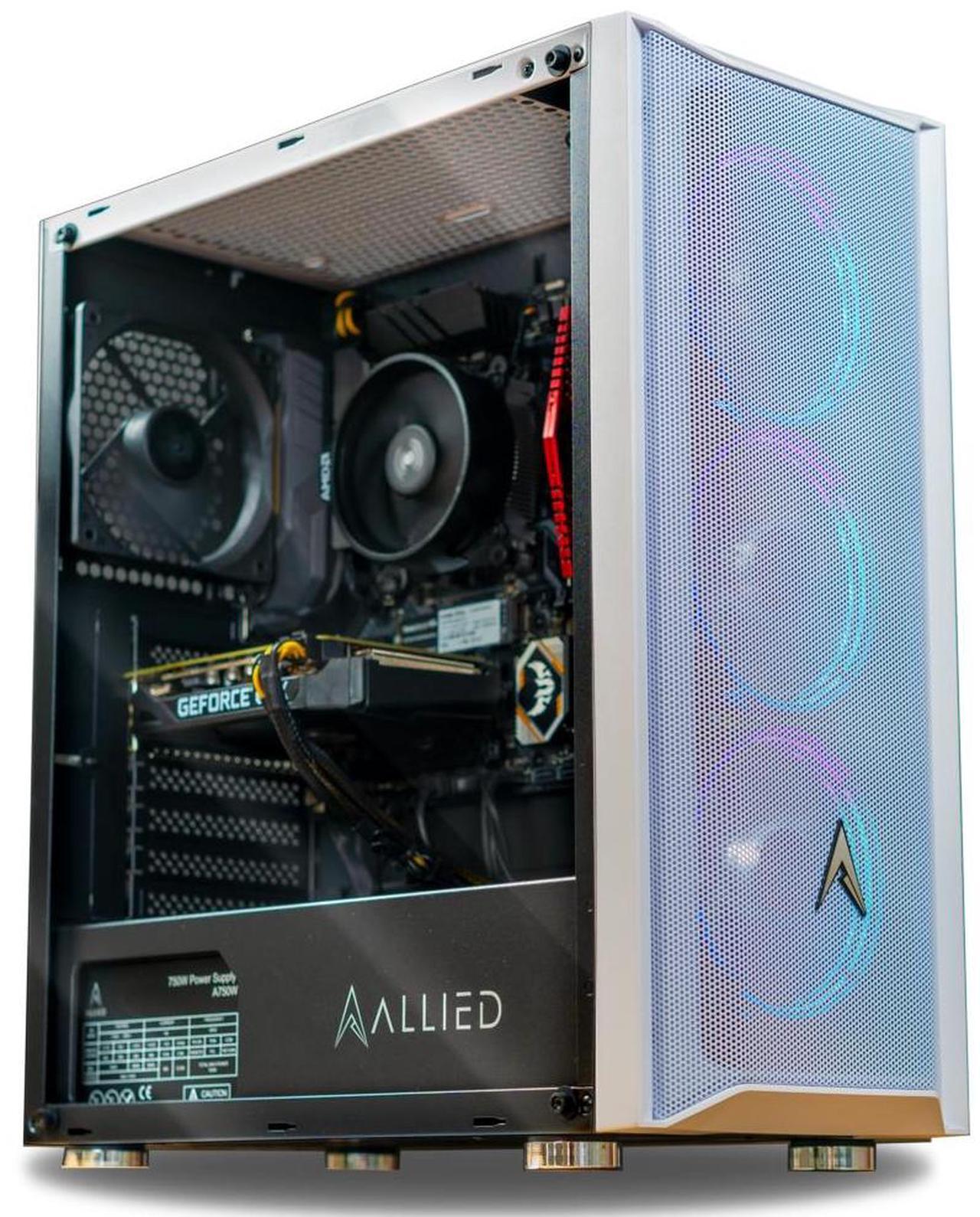 Main image of Allied Gaming Patriot Desktop PC: AMD Ryzen 5 4500, Nvidia GeForce GTX 1050 Ti, 16GB DDR4 3200MHz, 1TB PCIe NVMe SSD, B450M Motherboard, 750 Watt Power Supply, ARGB Fans, WiFi Ready - Windows 11 Pro