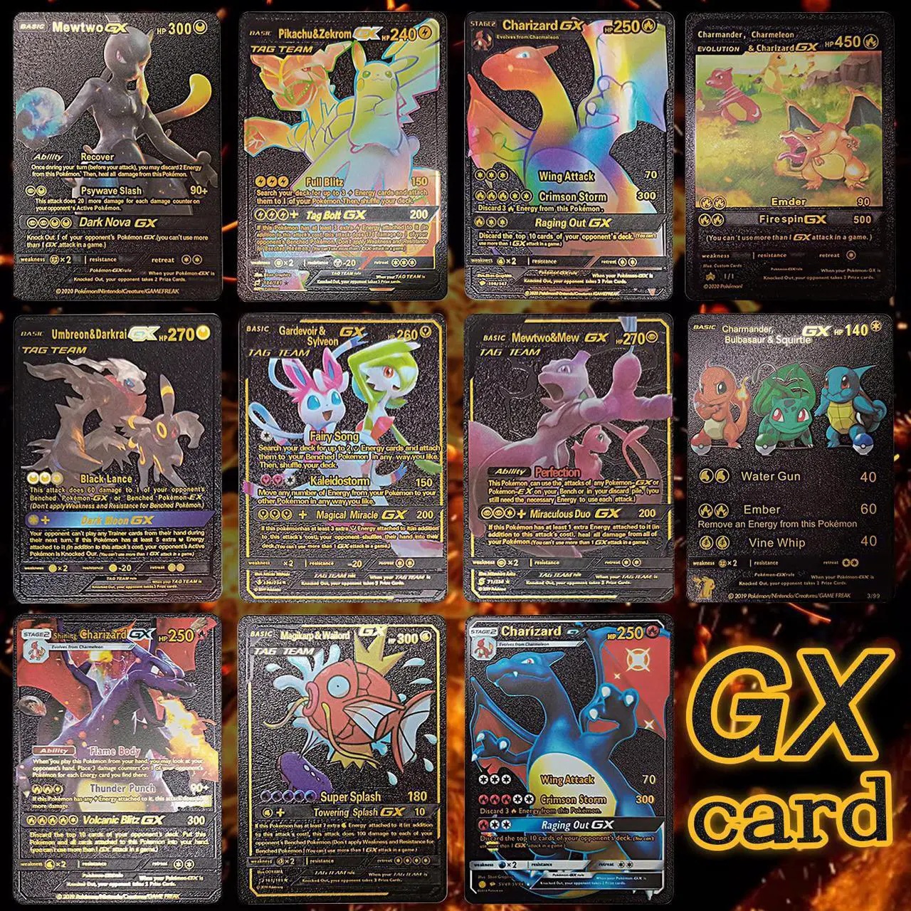 Alt view image 4 of 7 - 55PCS Assorted Cards Vmax DX GX Ultra Rare Cards Metal Gold Plated Card Gold Foil Card - The Best Gift for Collectors No Repeats