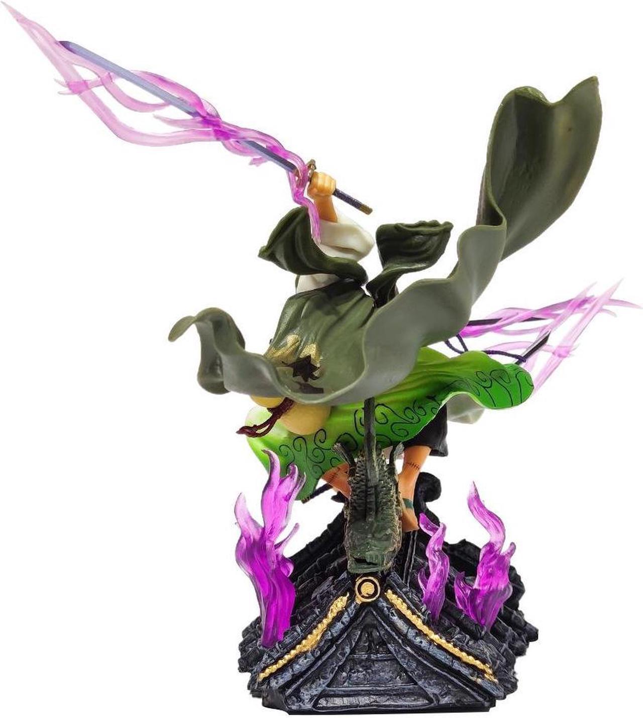 Alt view image 4 of 7 - One Piece Roronoa Zoro Anime Action Figure Statue Character PVC Model Toys Collection with Calendar (7.87 inch)