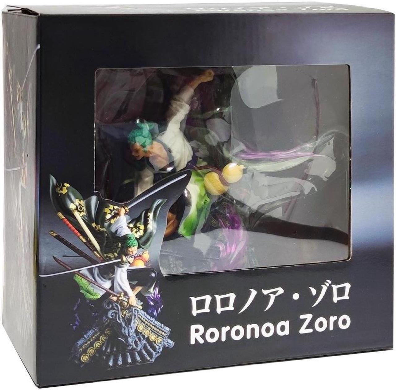 Alt view image 2 of 7 - One Piece Roronoa Zoro Anime Action Figure Statue Character PVC Model Toys Collection with Calendar (7.87 inch)