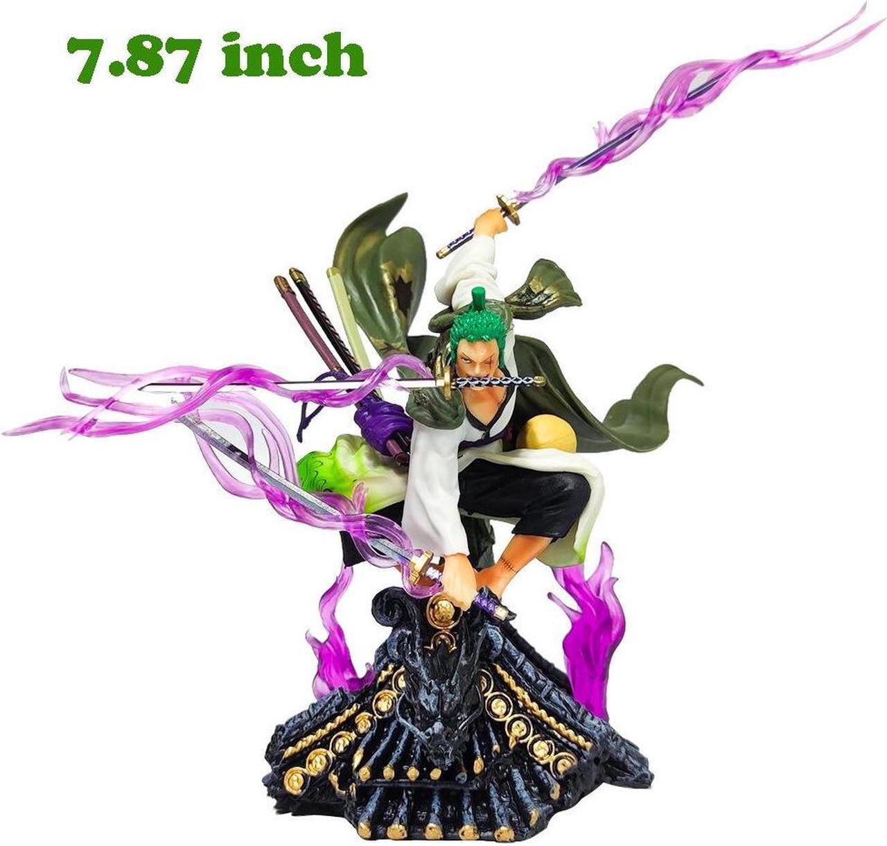 Alt view image 3 of 7 - One Piece Roronoa Zoro Anime Action Figure Statue Character PVC Model Toys Collection with Calendar (7.87 inch)