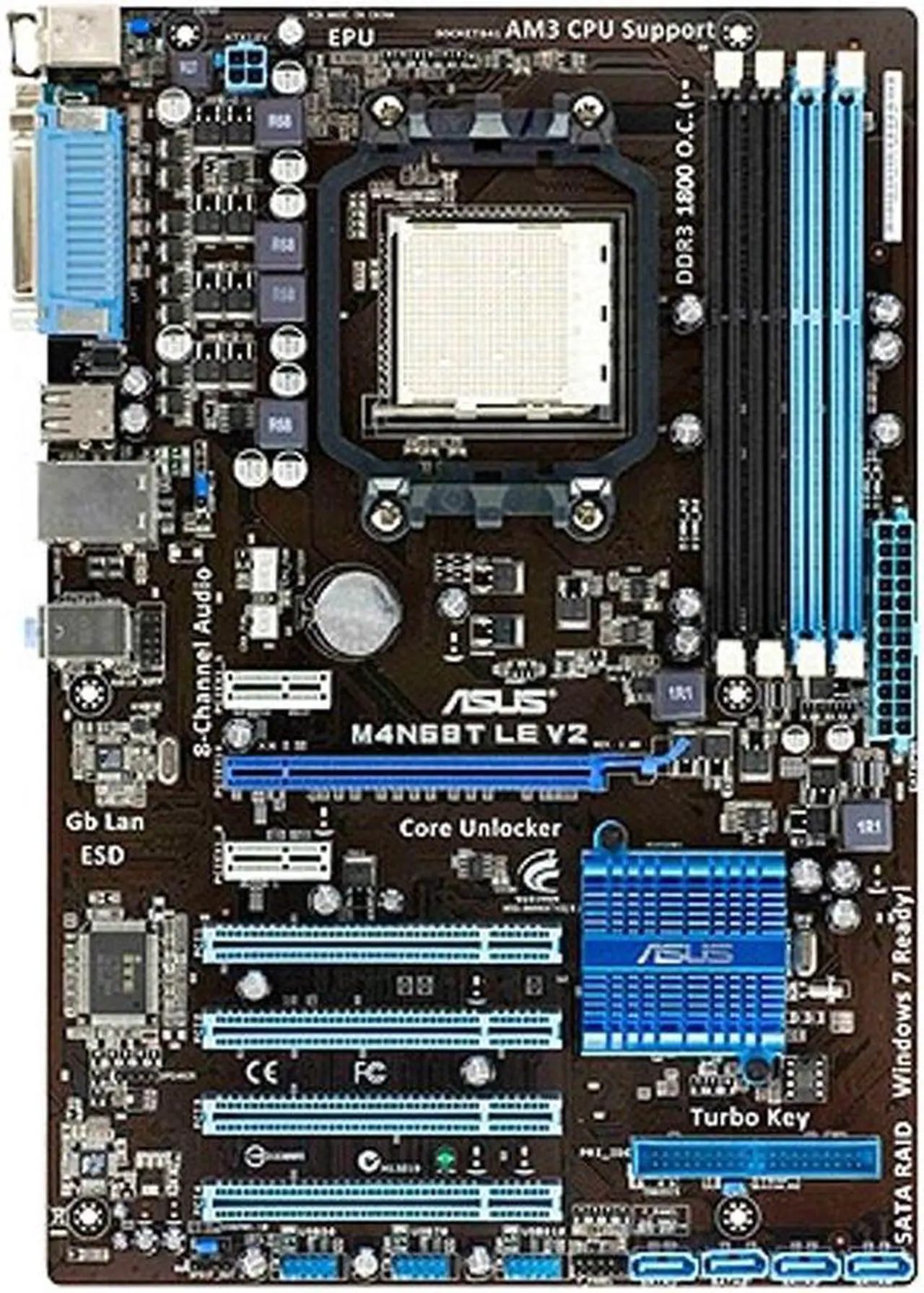 Main image of ASUS M4N68T LE V2 Socket AM3 DDR3 16GB ATX Motherboard