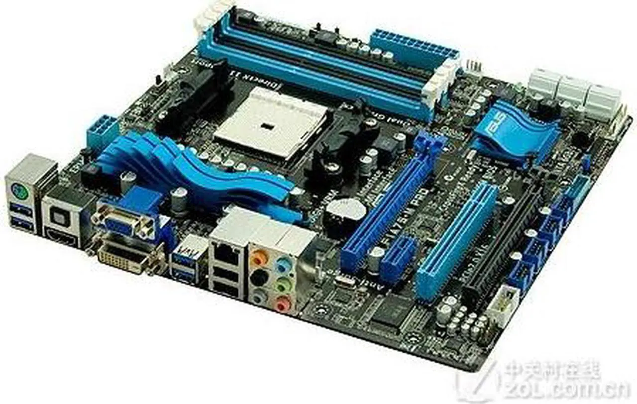 Alt view image 2 of 3 - ASUS F1A75-M PRO Socket FM1 DDR3 64GB Micro ATX Motherboard