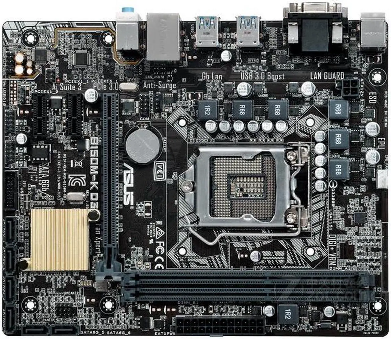 Main image of ASUS B150M-K D3 LGA 1151 DDR3 32GB Micro ATX Motherboard