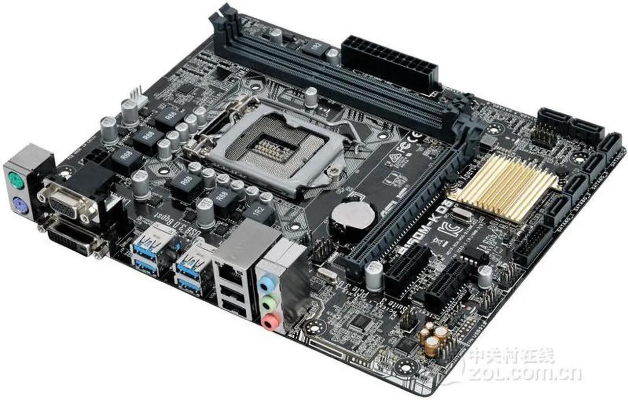 Alt view image 2 of 4 - ASUS B150M-K D3 LGA 1151 DDR3 32GB Micro ATX Motherboard