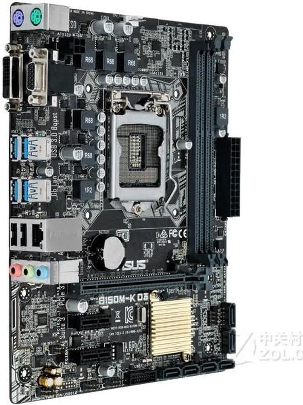 Alt view image 3 of 4 - ASUS B150M-K D3 LGA 1151 DDR3 32GB Micro ATX Motherboard