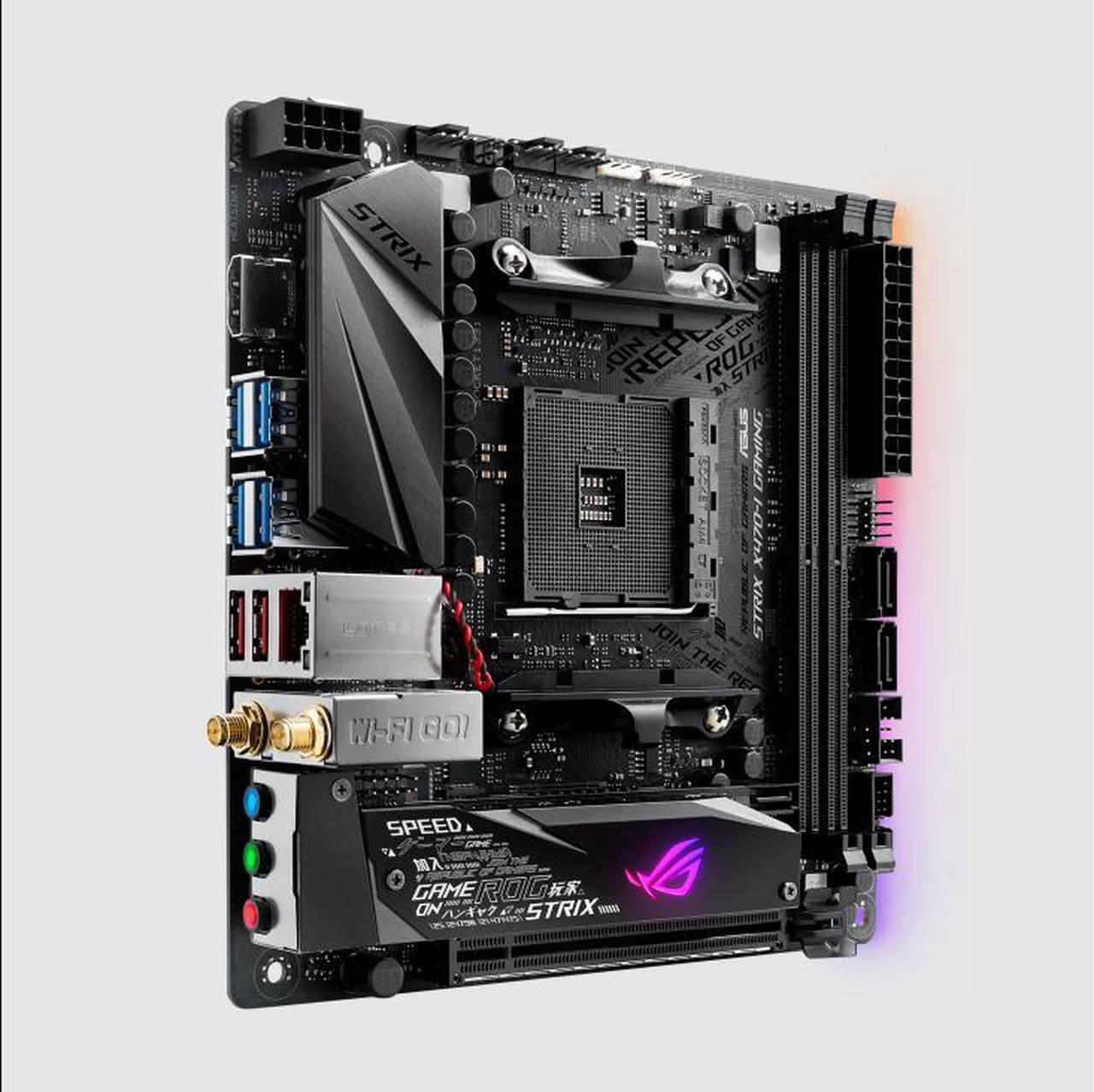 Alt view image 2 of 3 - ASUS ROG STRIX X470-I GAMING Socket AM4 DDR4 32GB Mini-ITX Motherboard