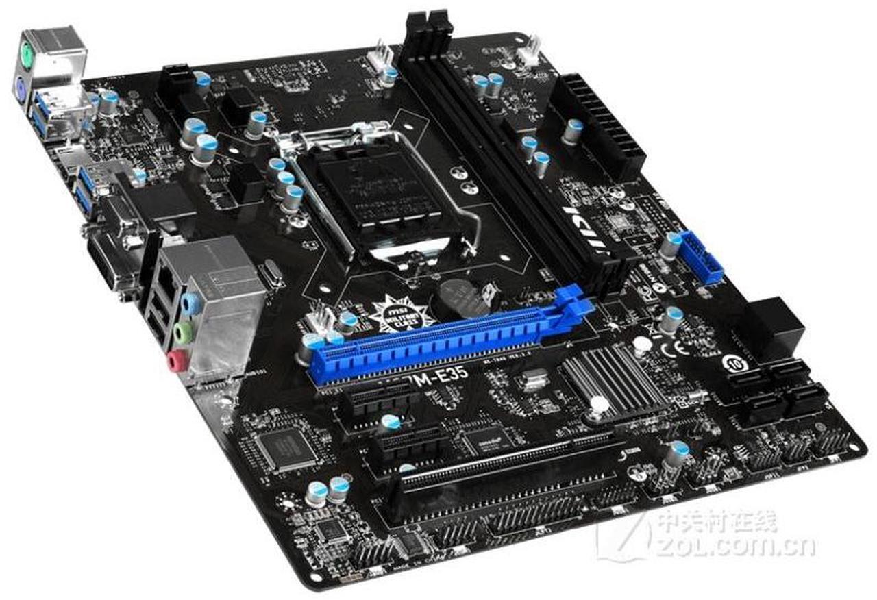 Alt view image 2 of 4 - MSI H97M-E35 Intel H97 LGA 1150 DDR3 16GB Micro ATX Motherboard