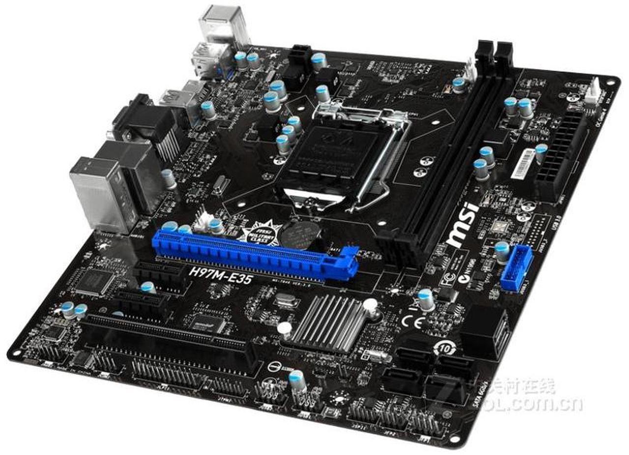 Alt view image 3 of 4 - MSI H97M-E35 Intel H97 LGA 1150 DDR3 16GB Micro ATX Motherboard