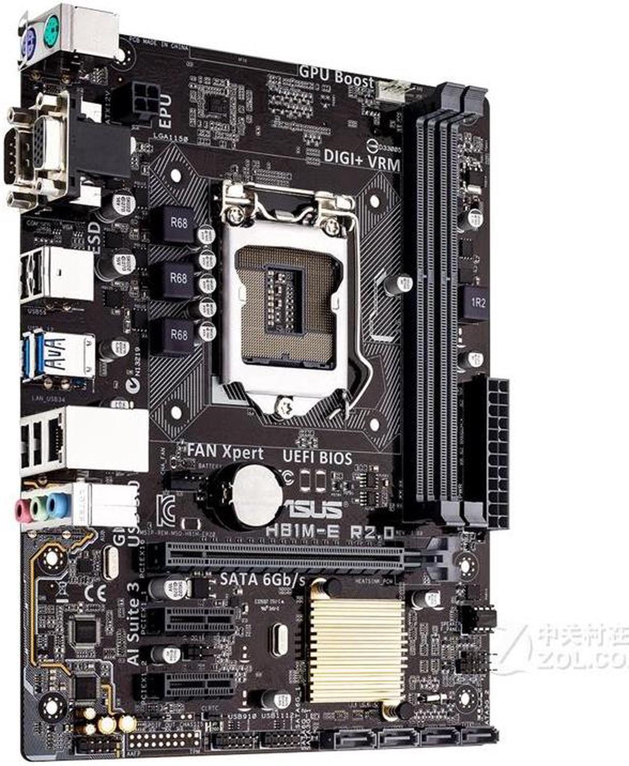 Alt view image 2 of 3 - ASUS H81M-E R2.0 LGA 1150 DDR3 16GB Micro ATX Motherboard