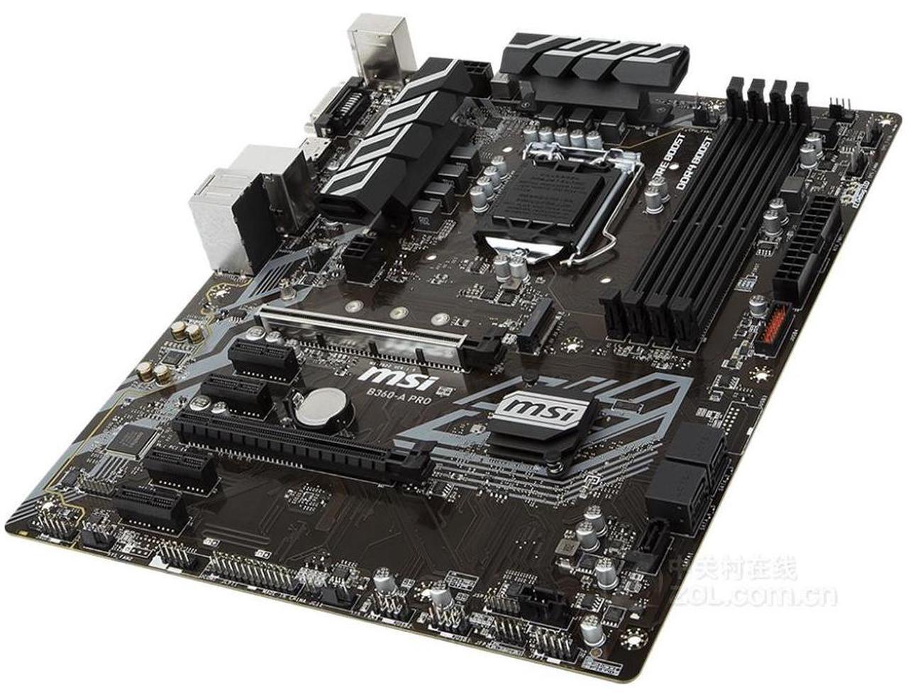 Alt view image 2 of 5 - MSI B360-A PRO Intel B360 LGA 1151 DDR4 64GB ATX Motherboard