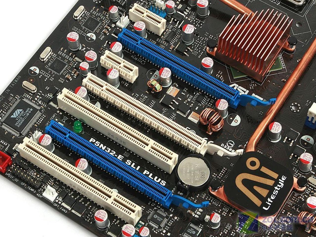 Alt view image 4 of 5 - ASUS P5N32-E SLI Plus LGA 775 DDR2 8GB ATX Motherboard