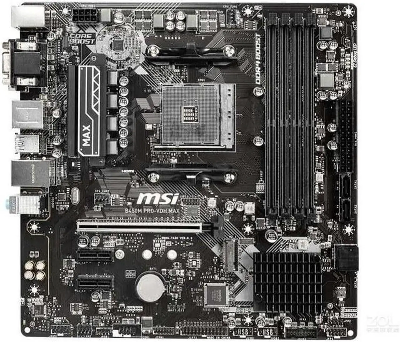 Alt view image 8 of 11 - MSI  B450M PRO-VDH MAX AM4 AMD B450 M2 [NVME ] USB3.0 USB3.1 PCI-E 3.0  HDMI SATA 6Gb/s Micro ATX AMD Motherboard R3 R5 R7