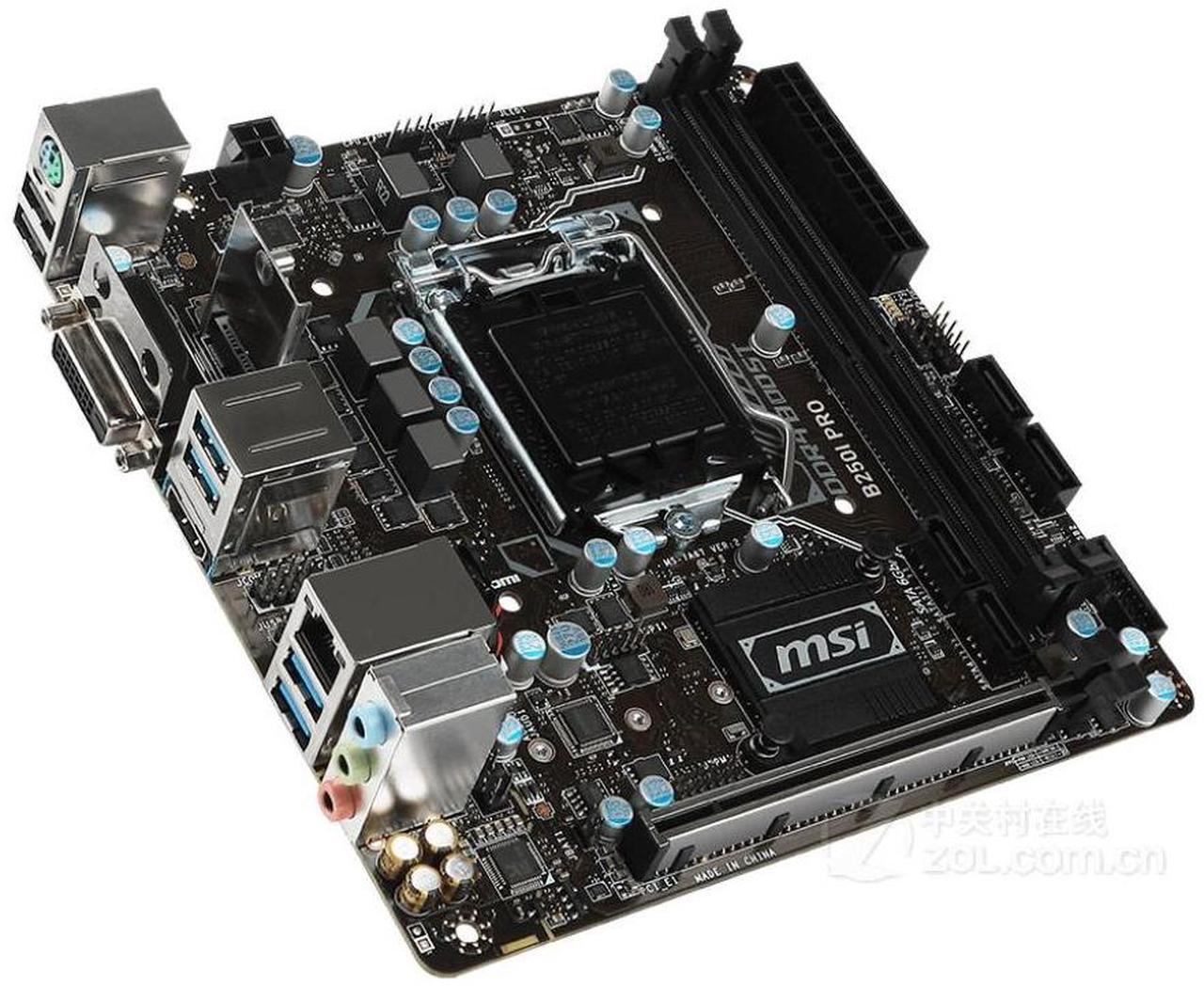 Alt view image 2 of 3 - MSI B250I PRO Intel B250 LGA 1151 DDR4 32GB Mini-ITX Motherboard