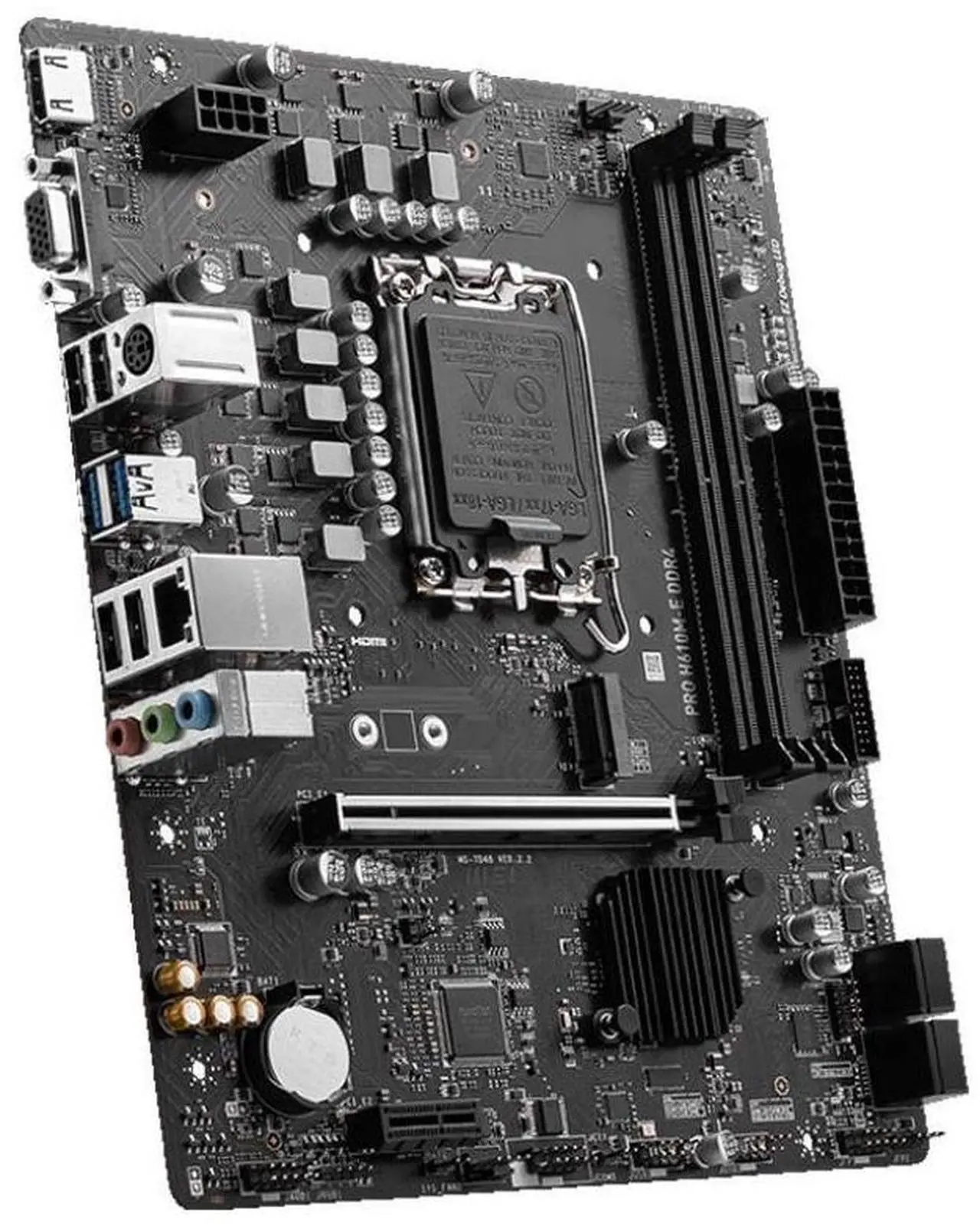 Alt view image 2 of 3 - MSI PRO H610M-E DDR4 Intel H610 LGA 1700 DDR4 64GB Micro ATX Motherboard