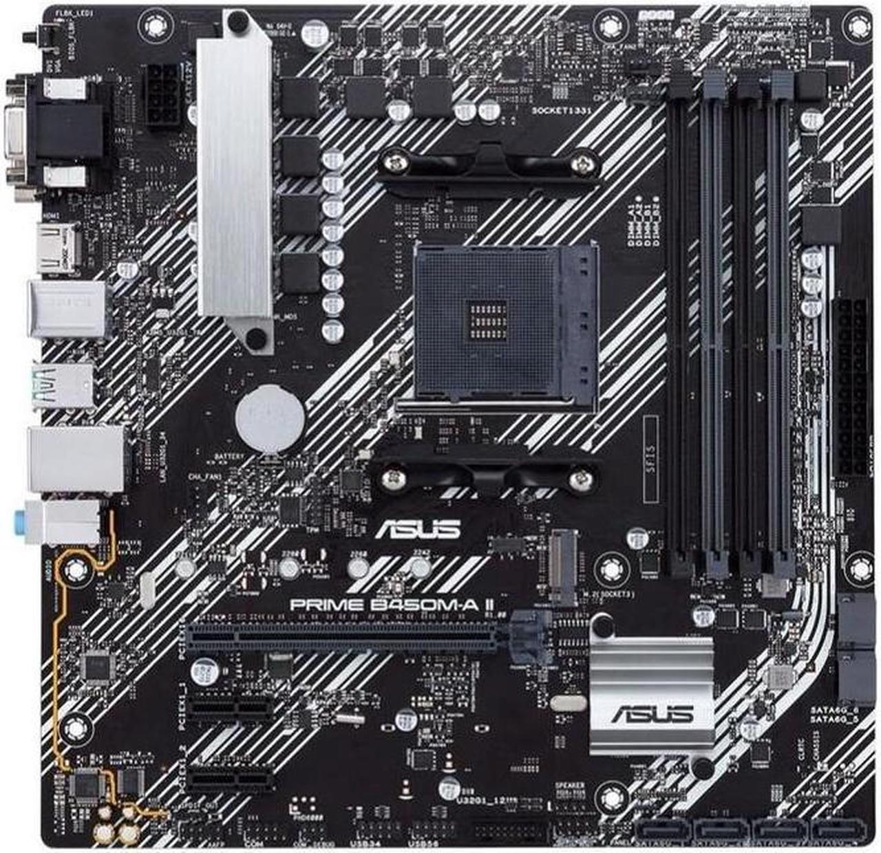 Main image of ASUS PRIME B450M-A II Socket AM4 DDR4 128GB Micro ATX Motherboard