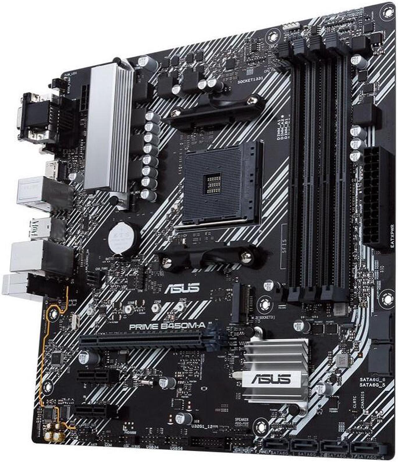 Alt view image 4 of 5 - ASUS PRIME B450M-A II Socket AM4 DDR4 128GB Micro ATX Motherboard