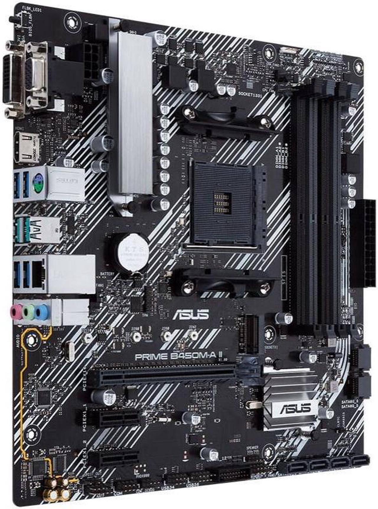 Alt view image 3 of 5 - ASUS PRIME B450M-A II Socket AM4 DDR4 128GB Micro ATX Motherboard
