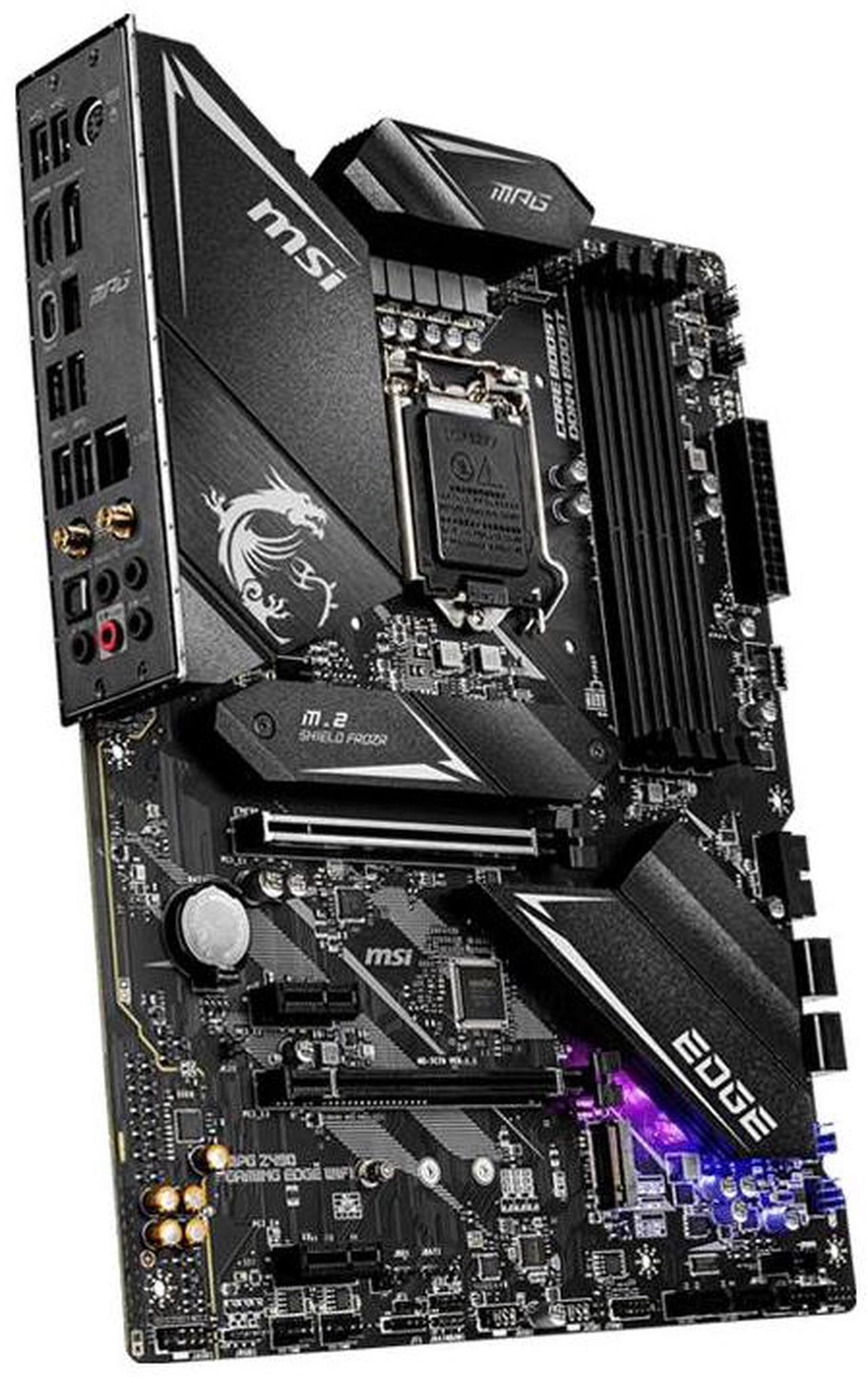 Alt view image 4 of 5 - MSI MPG Z490 GAMING EDGE WIFI LGA 1200 Intel Z490 SATA 6Gb/s ATX Intel Motherboard