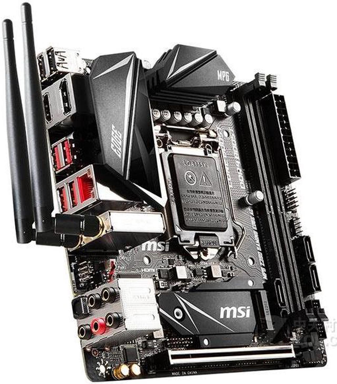 Alt view image 2 of 3 - MSI MPG Z390I GAMING EDGE AC Intel Z390 LGA 1151 DDR4 64GB Mini-ITX Motherboard