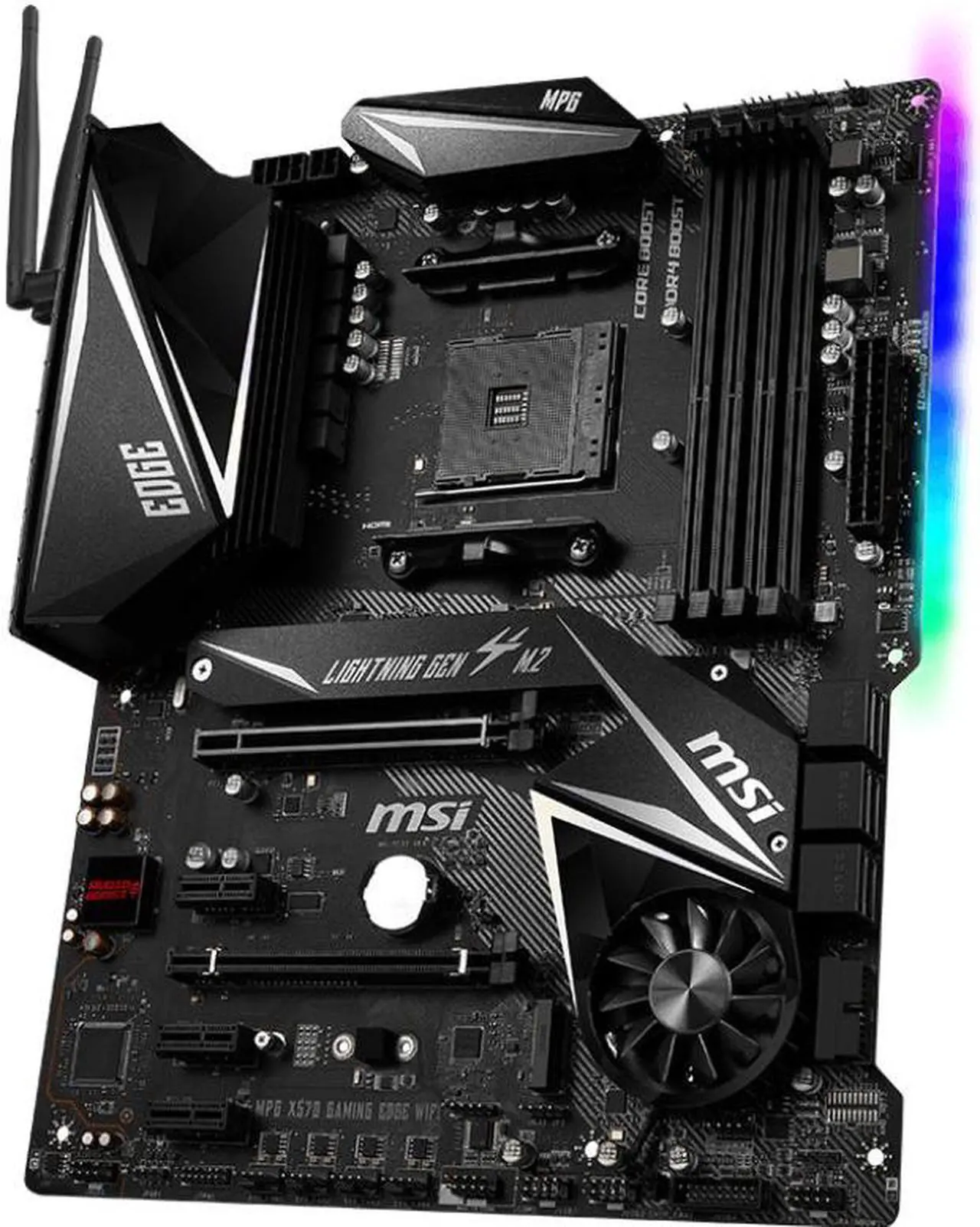Alt view image 3 of 5 - MSI MPG X570 GAMING EDGE WIFI Gaming Motherboard AMD AM4 SATA 6Gb/s M.2 USB 3.2 Gen 2 HDMI ATX